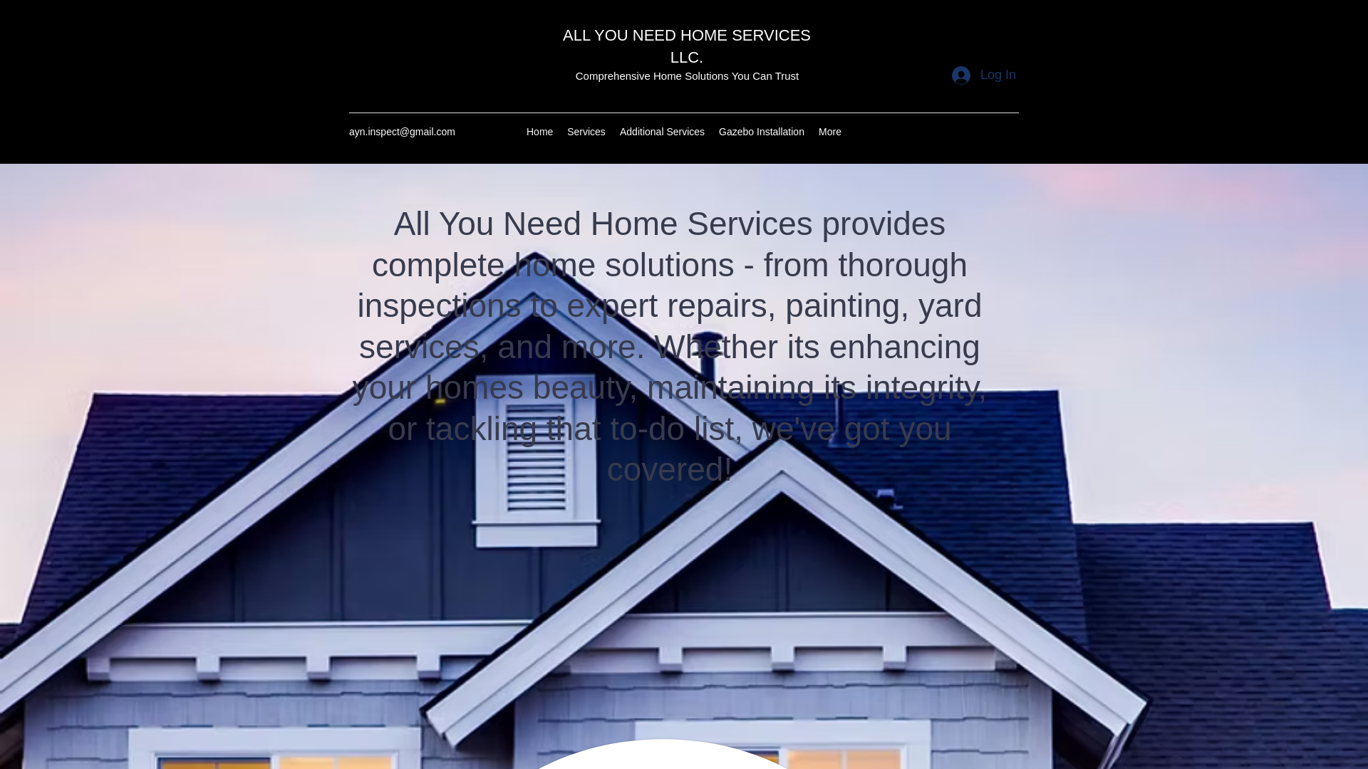website screenshot of https://allyouneedhomeservices.com