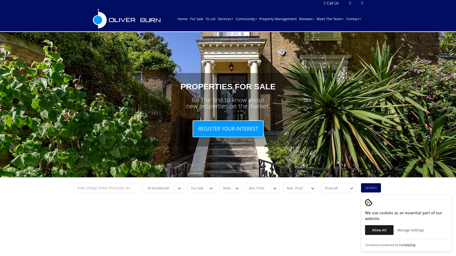 website screenshot of https://oliverburn.com/