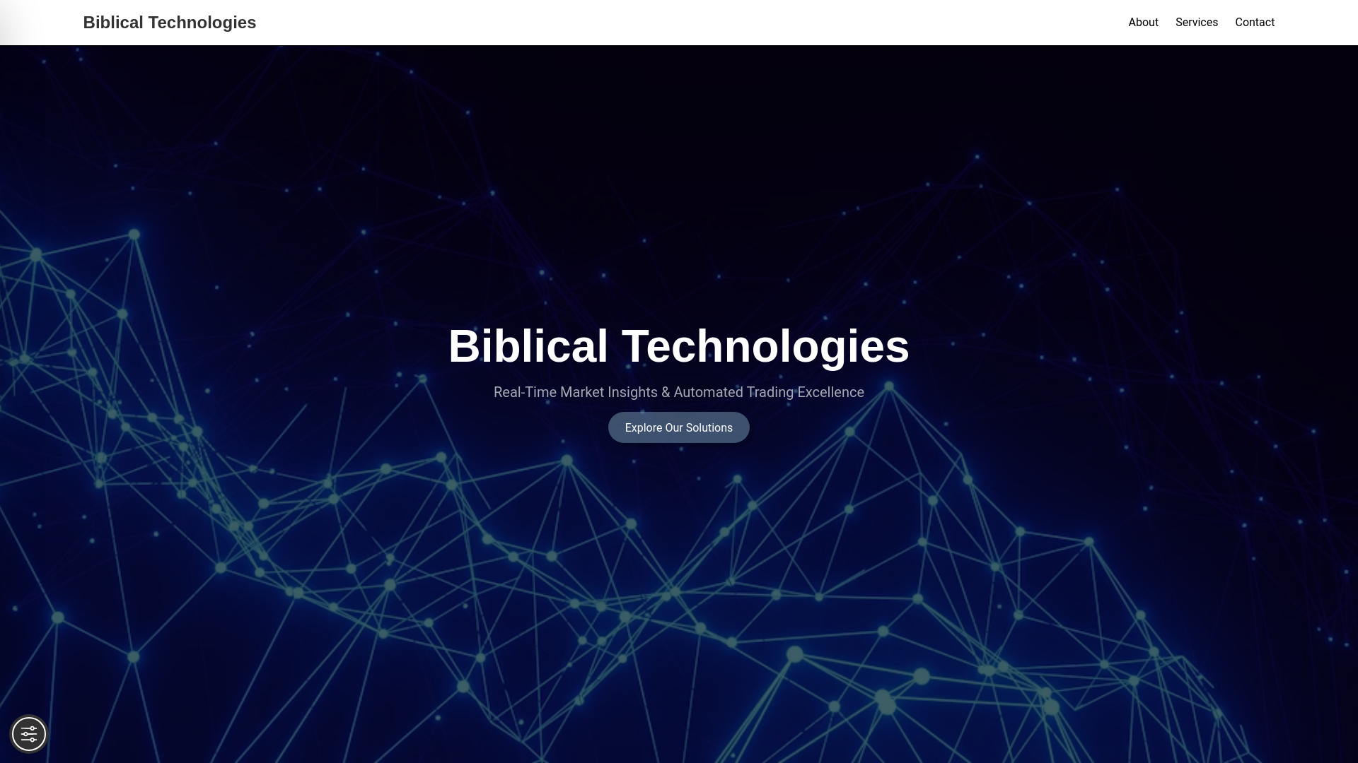 website screenshot of https://biblicaltechnologies.com