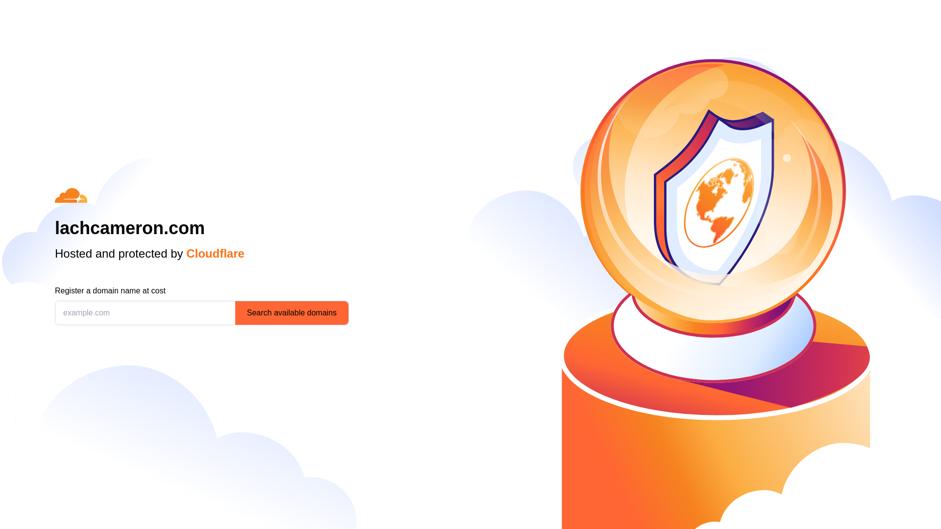 website screenshot of https://lachcameron.com/