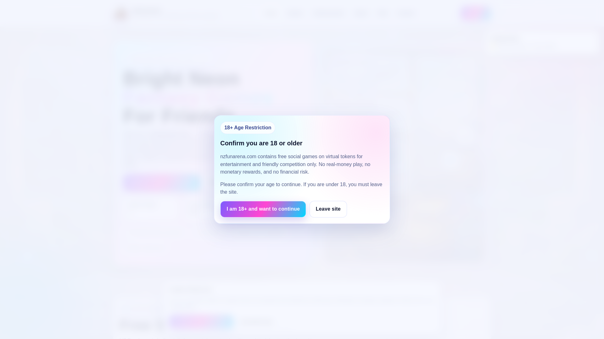 website screenshot of https://nzfunarena.com/