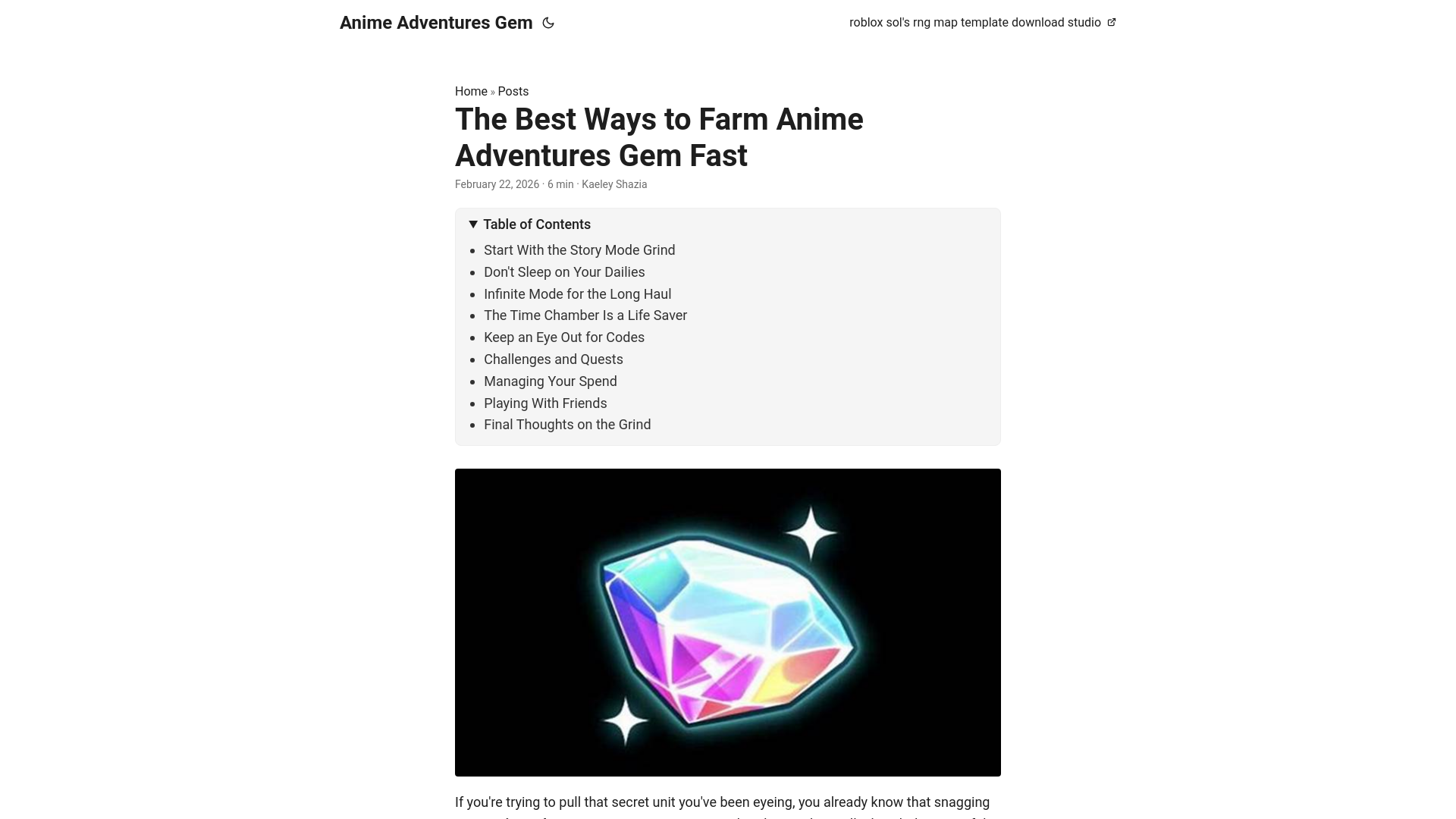 website screenshot of https://anime-adventures-gem.pages.dev/