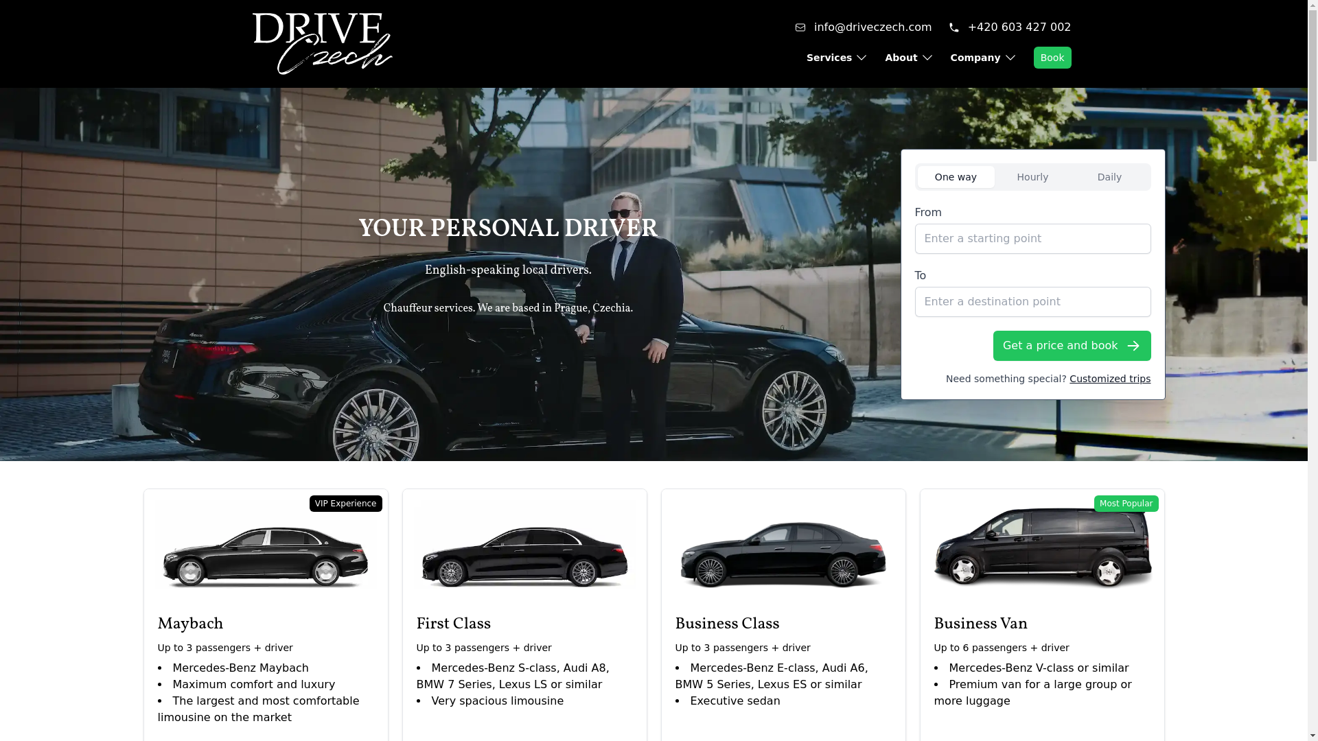 website screenshot of https://driveczech.pages.dev/