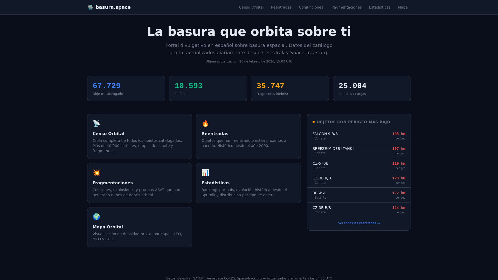 website screenshot of https://basura-space.pages.dev/