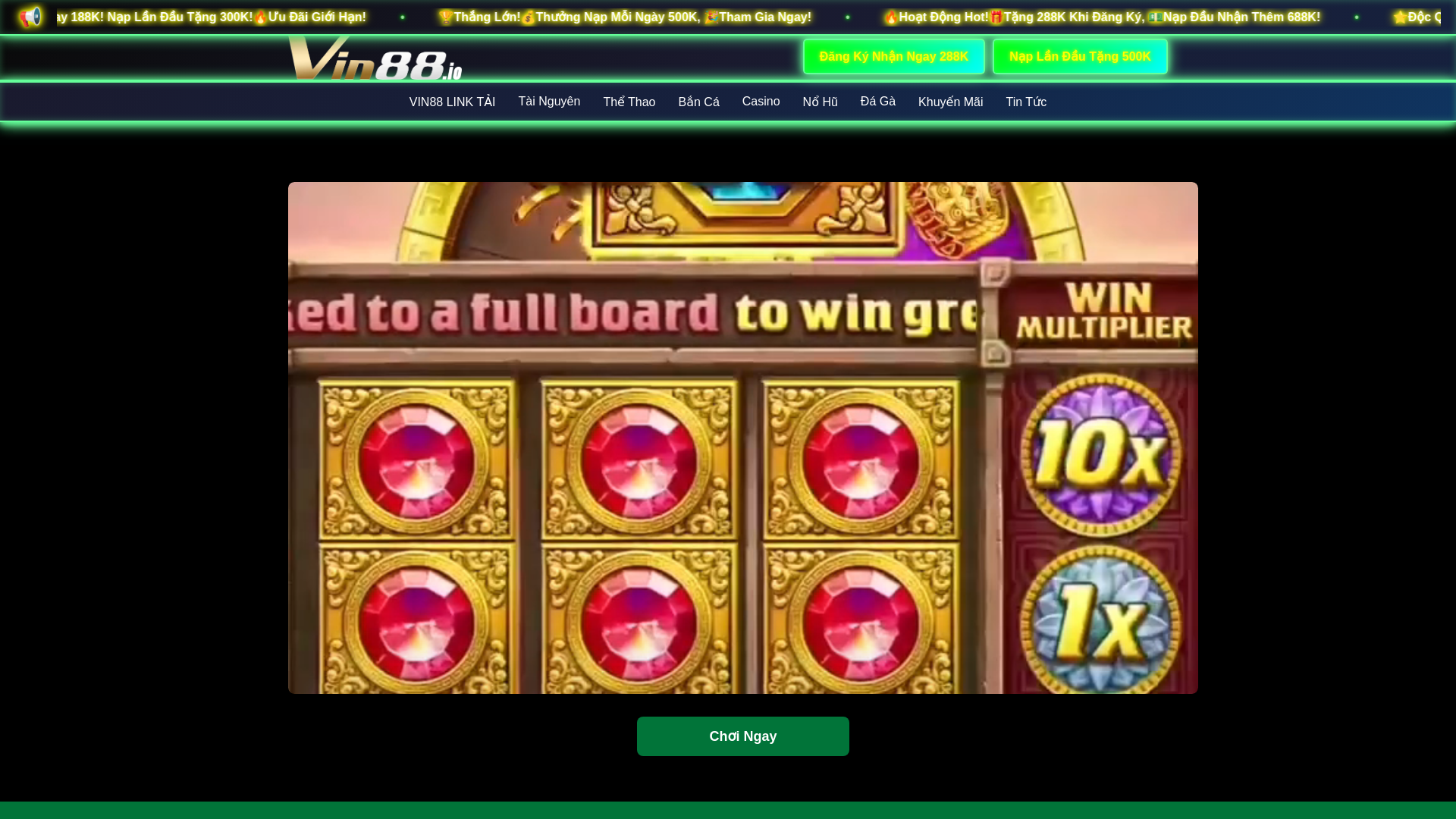 website screenshot of https://vin88lkbet.com/