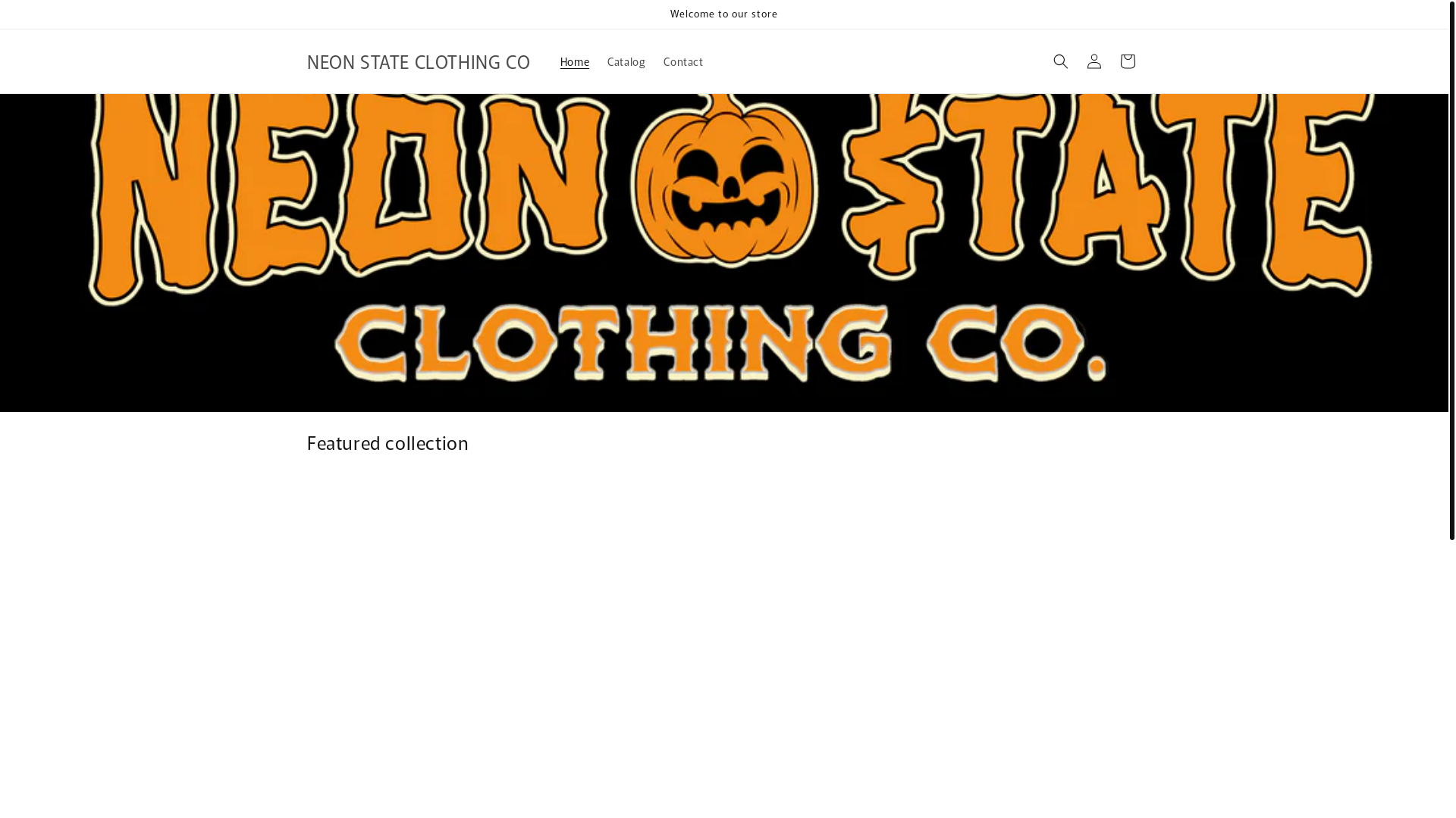 website screenshot of https://neonstateclothingco.com/