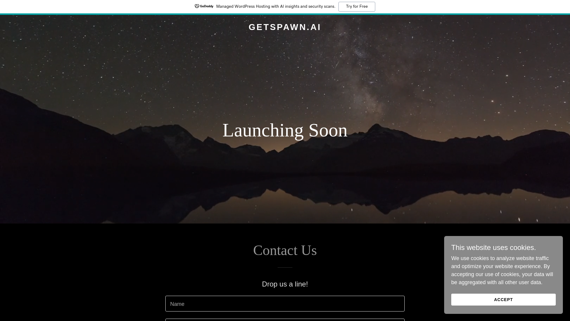 website screenshot of https://getspawn.ai/