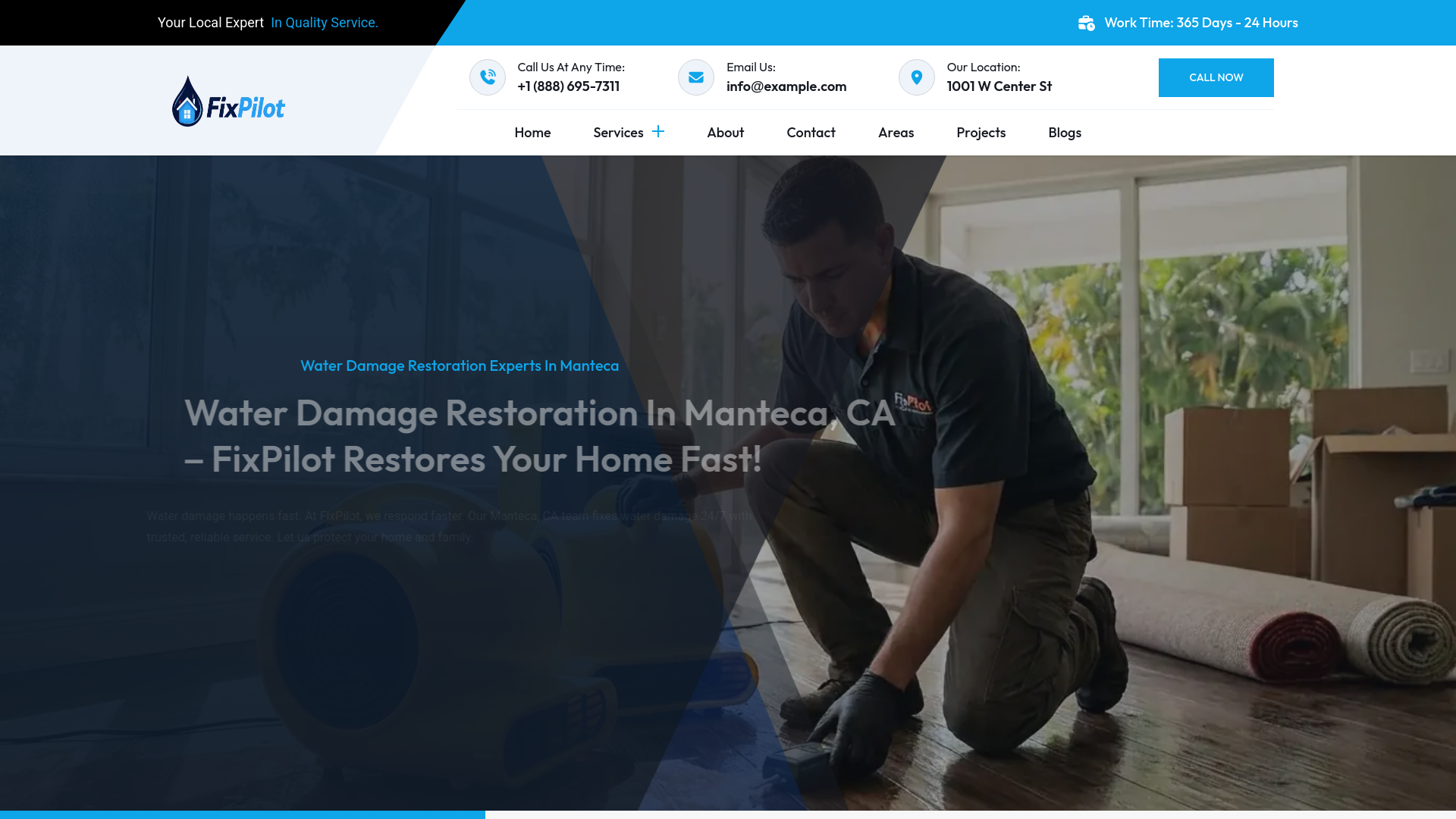 website screenshot of https://manteca-fixpilot-water-restoration.pages.dev/