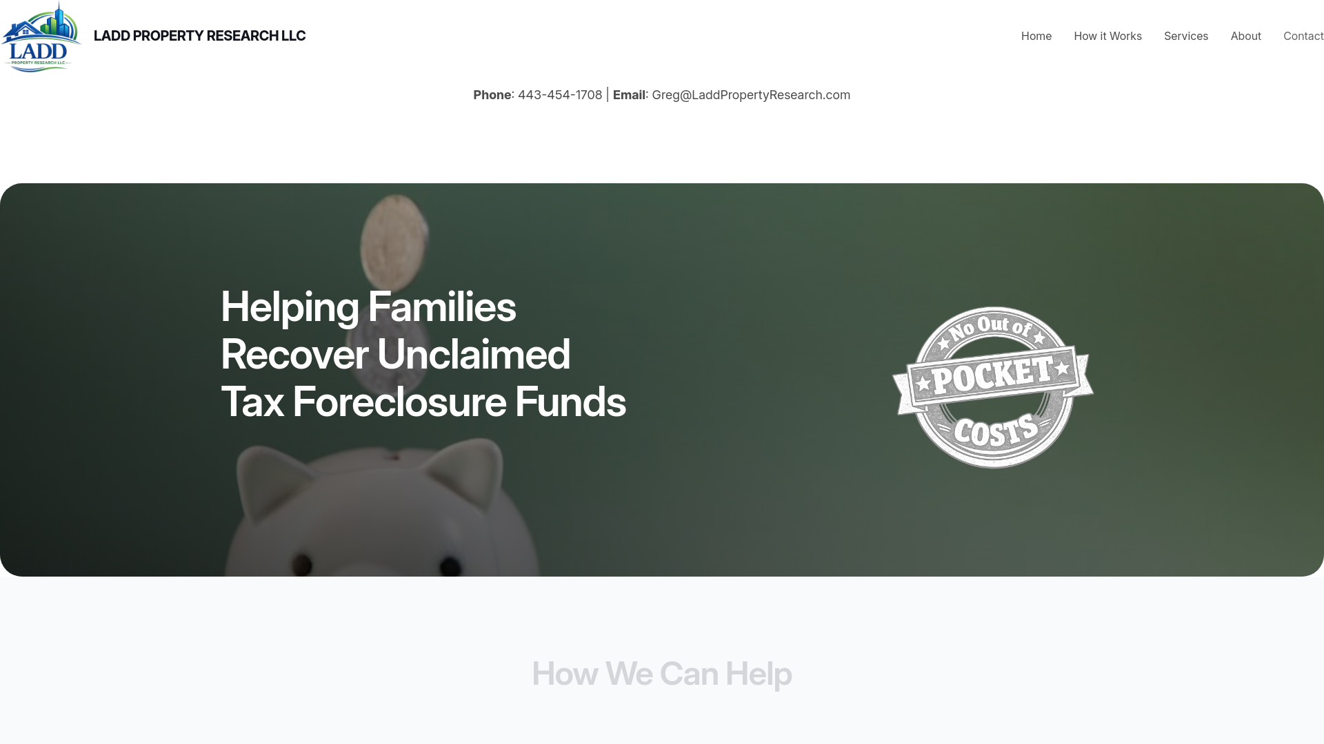 website screenshot of https://laddpropertyresearch.com/