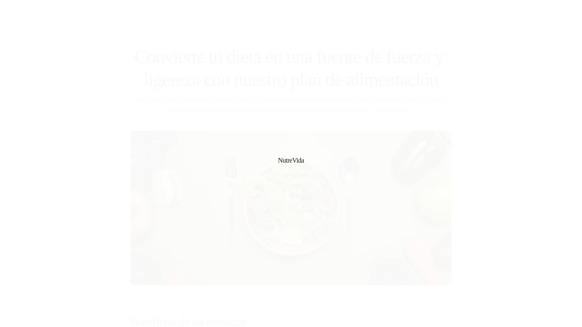 website screenshot of https://nutrevidas.info/