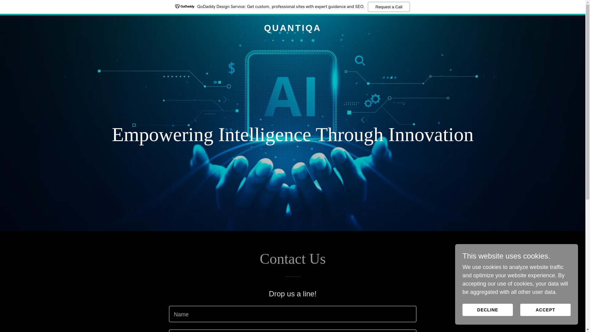website screenshot of https://quantiqa.ai/