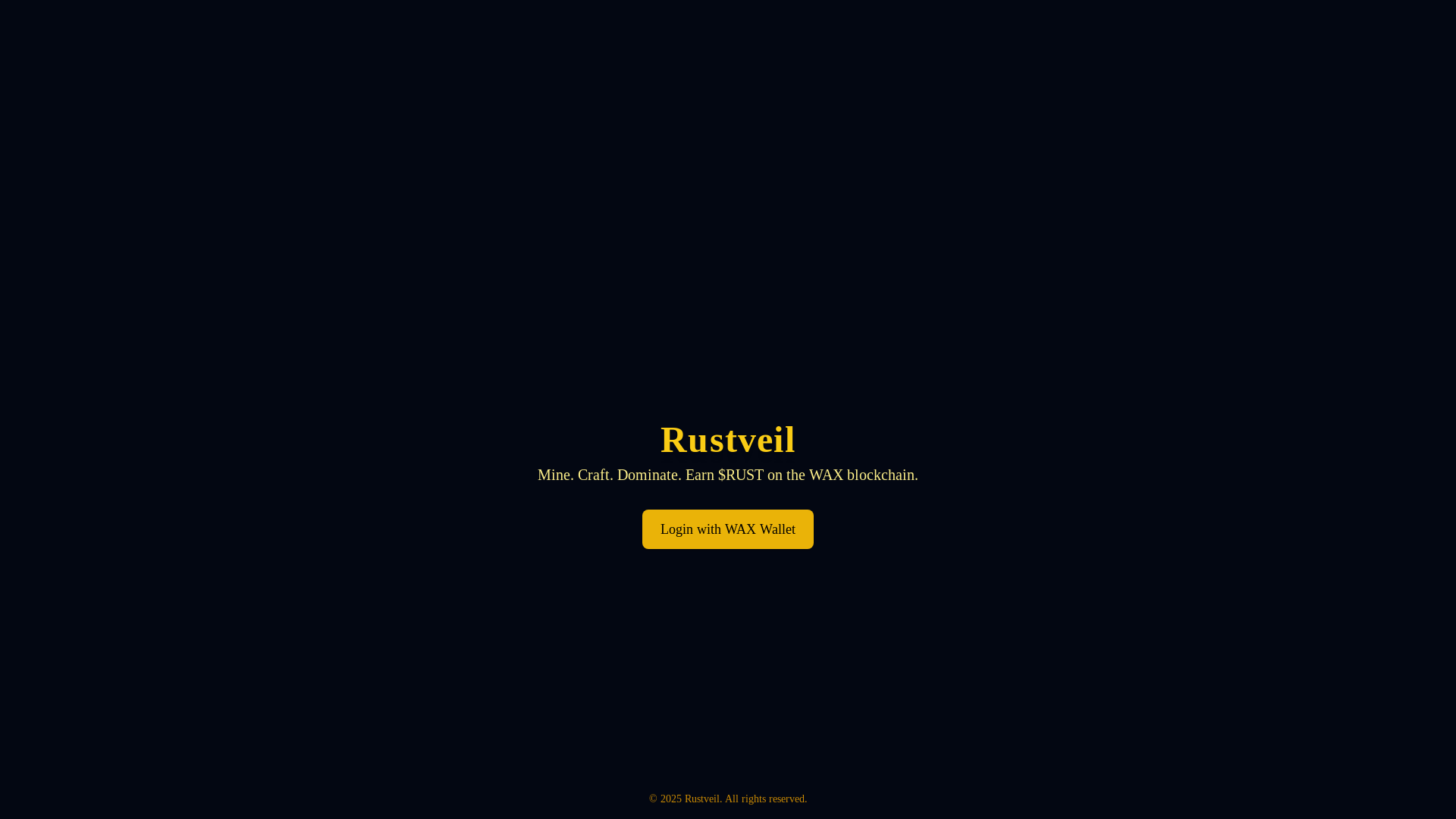 website screenshot of https://rustveil.io/