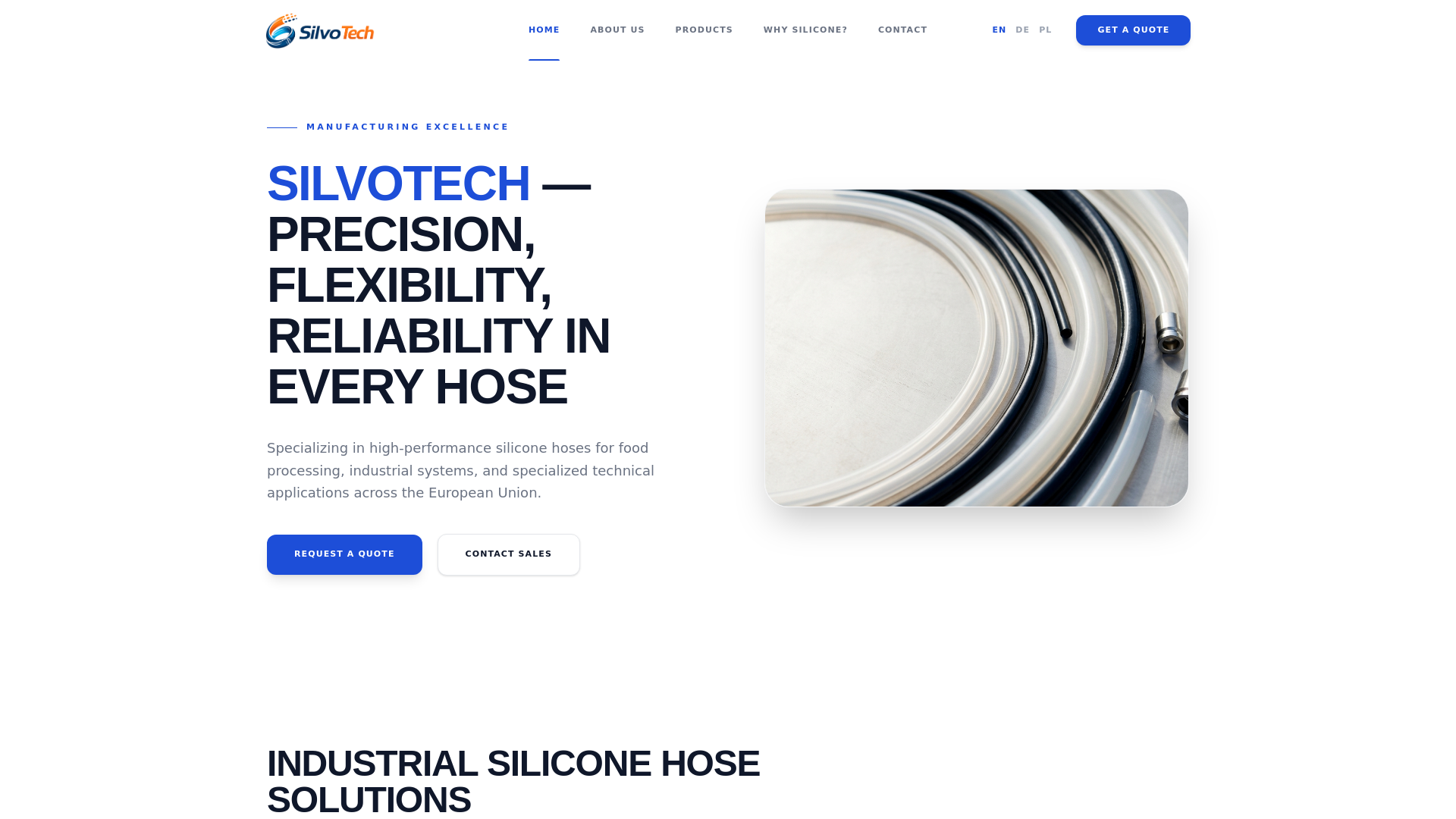 website screenshot of https://silvotech.eu