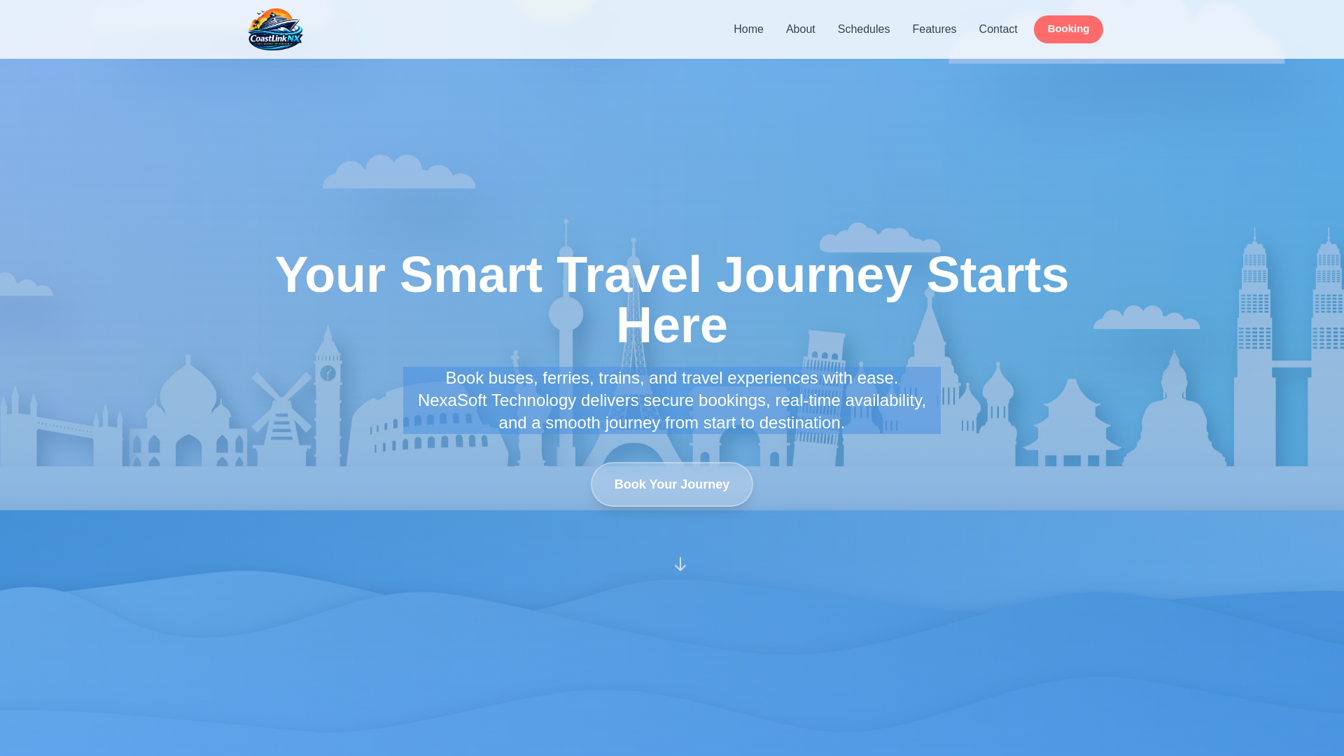 website screenshot of https://coastlinknx.in