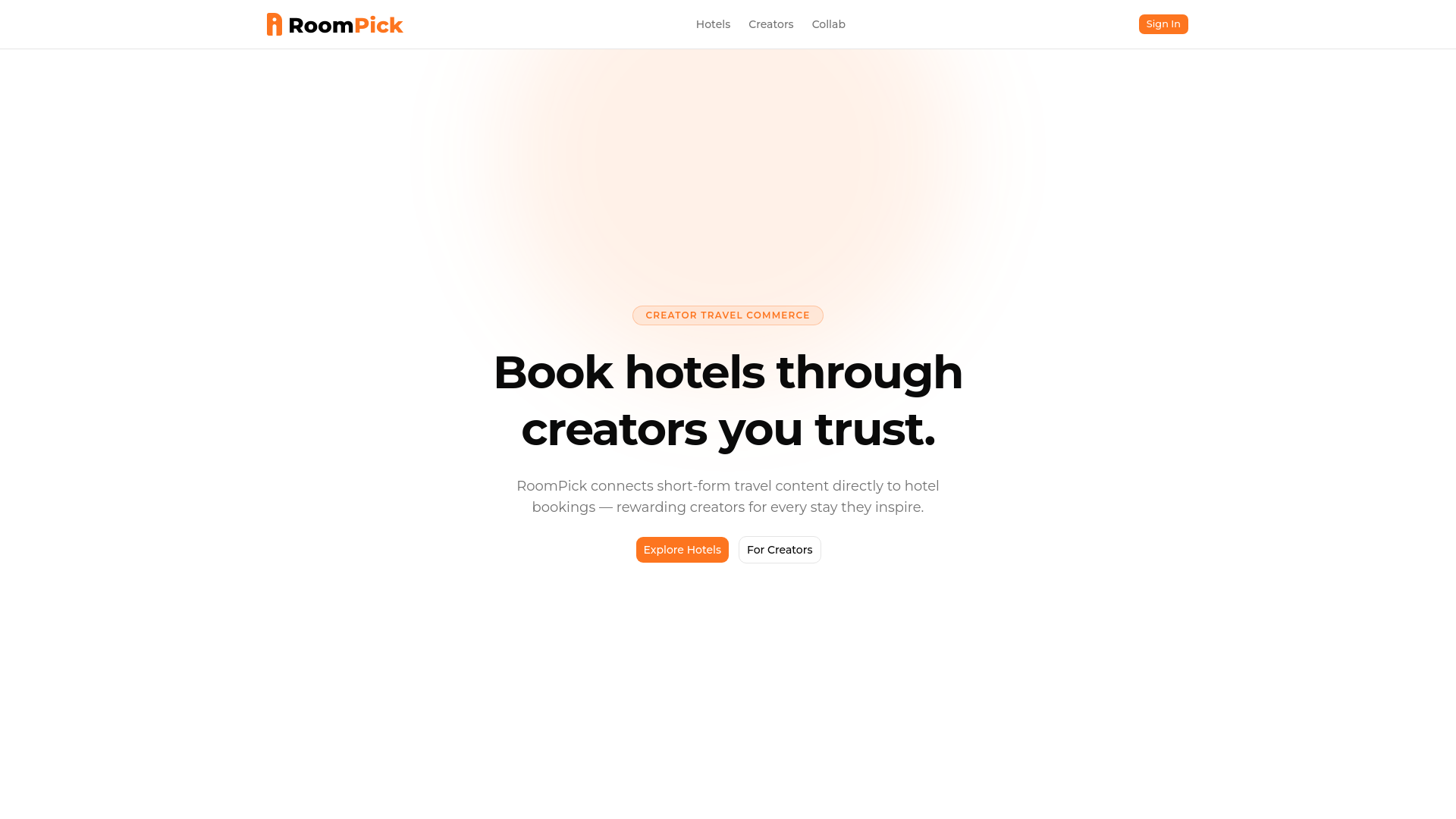 website screenshot of https://roompick.app/
