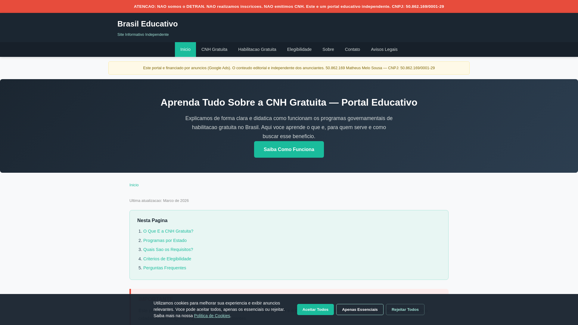 website screenshot of https://brasileducativo.sbs/