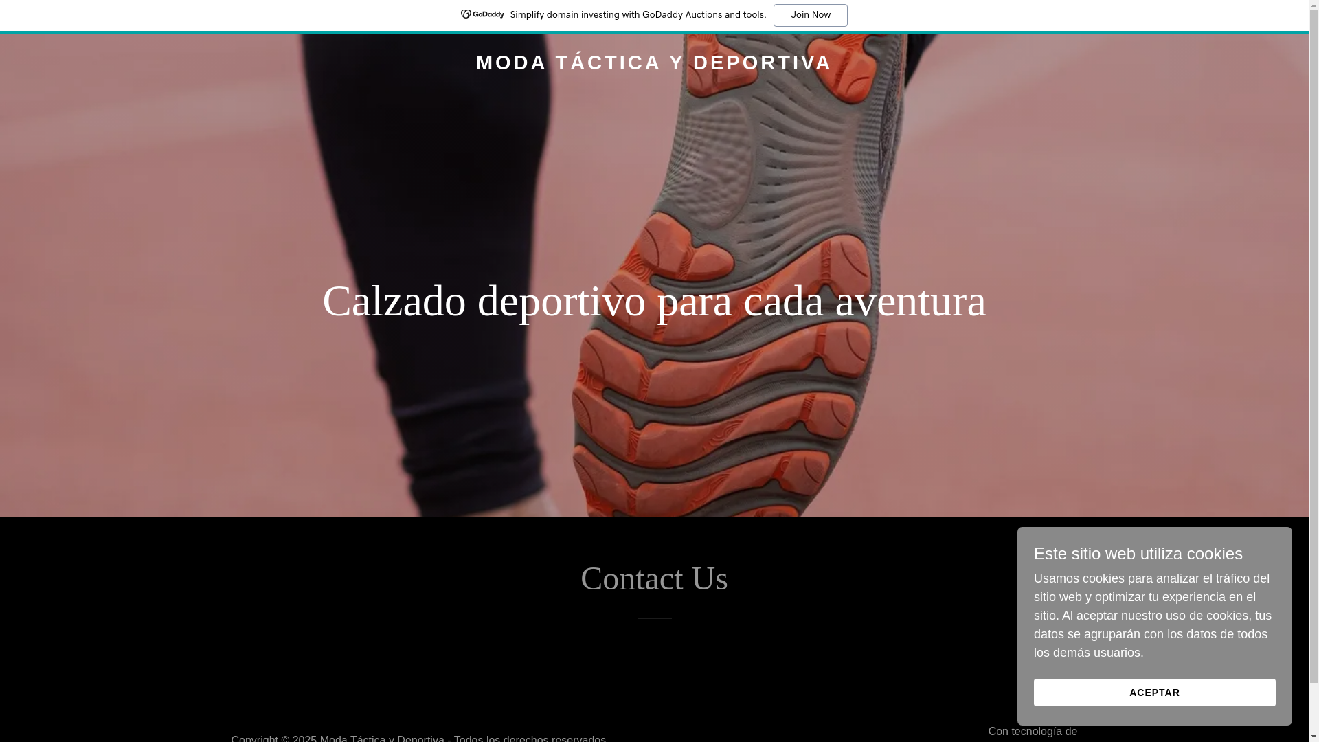 website screenshot of https://modatacticaydeportiva.com/