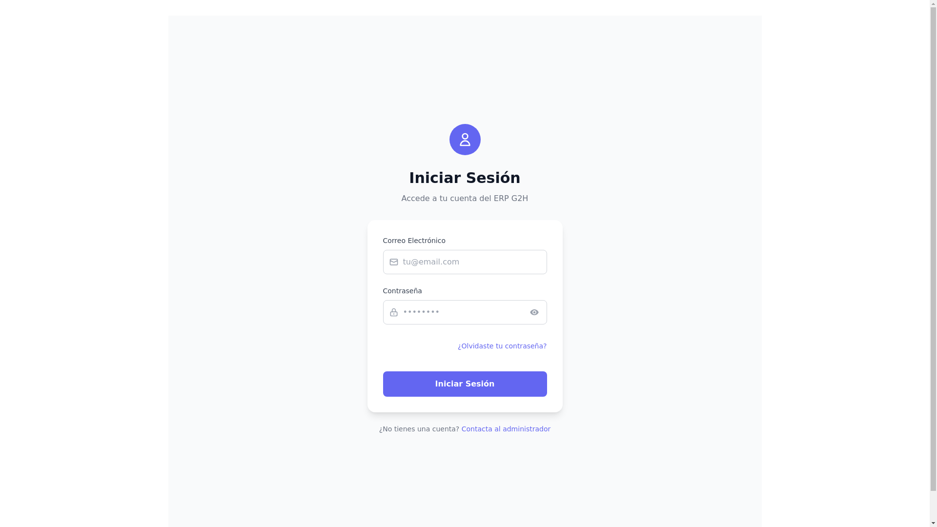 website screenshot of https://front-end-g2h-erp-interno.pages.dev/