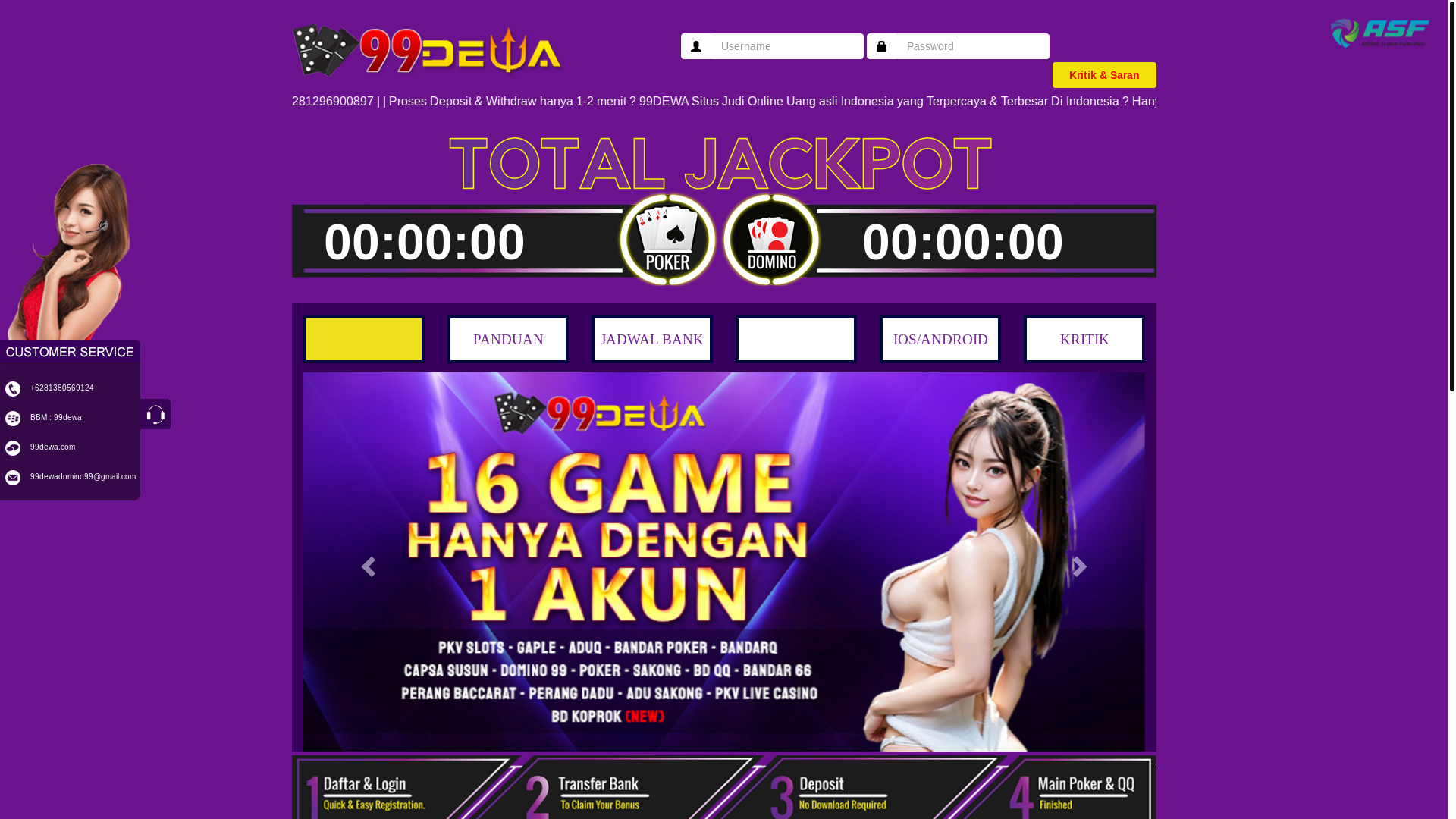 website screenshot of https://99dewaasean.com/