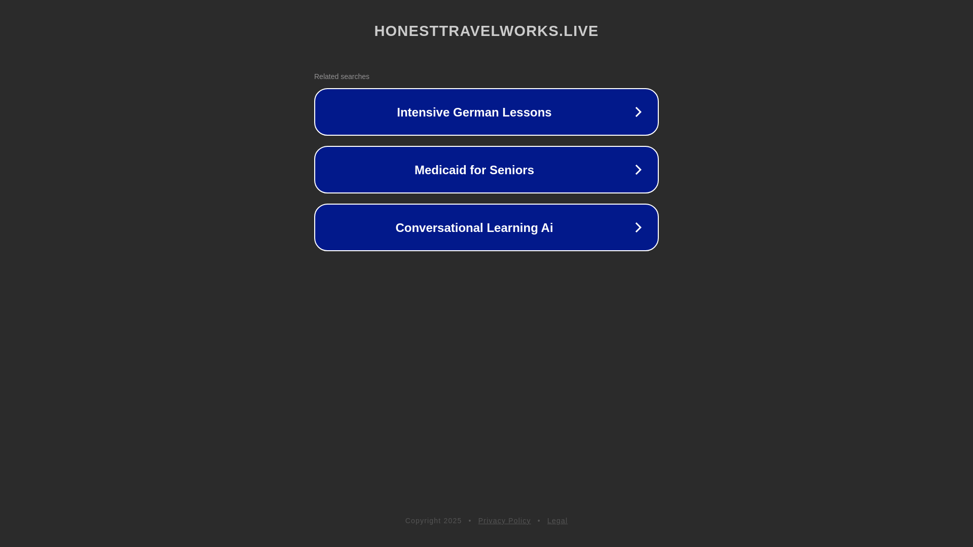 website screenshot of https://honesttravelworks.live/