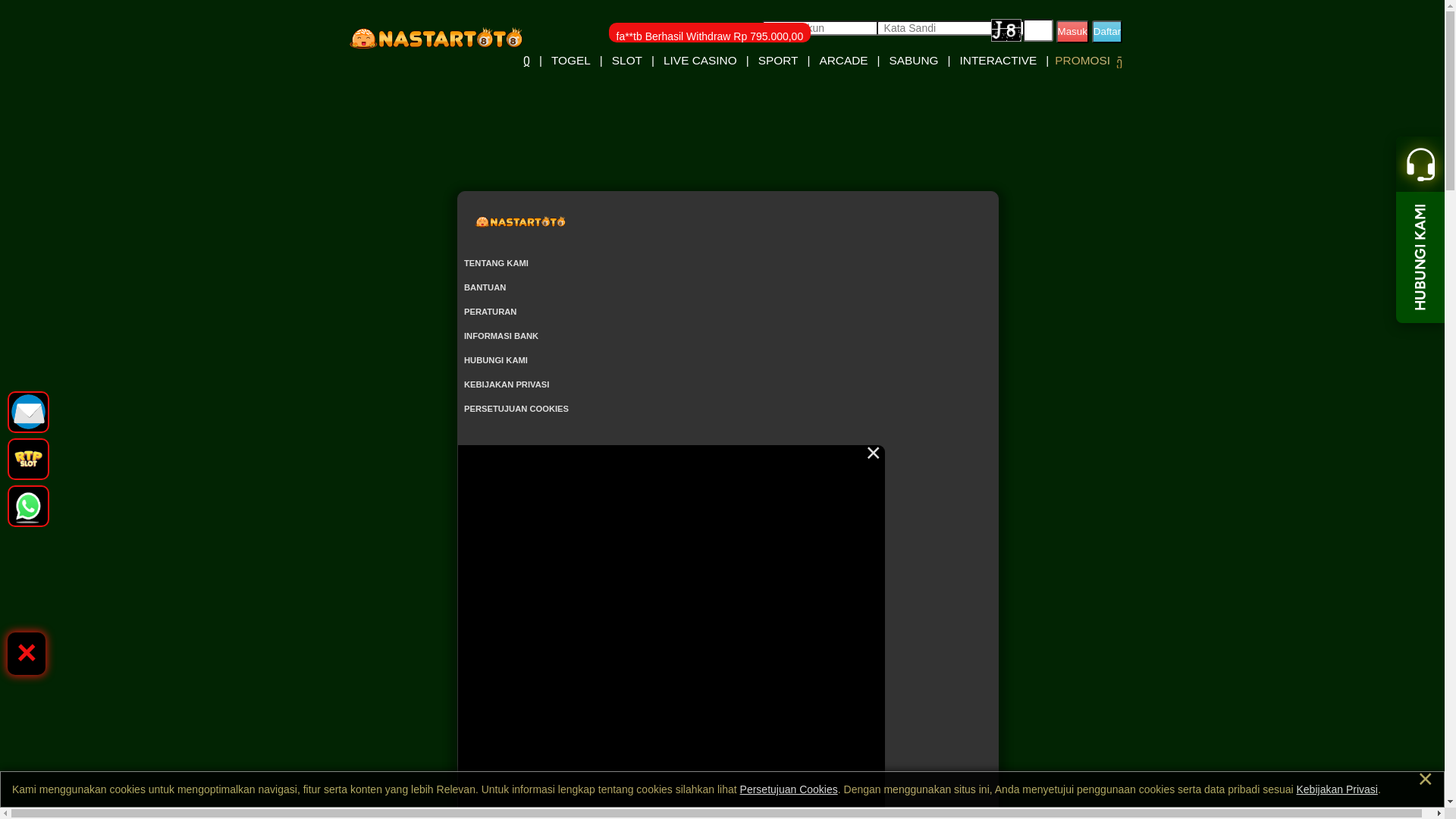 website screenshot of https://nastarmini.xyz/