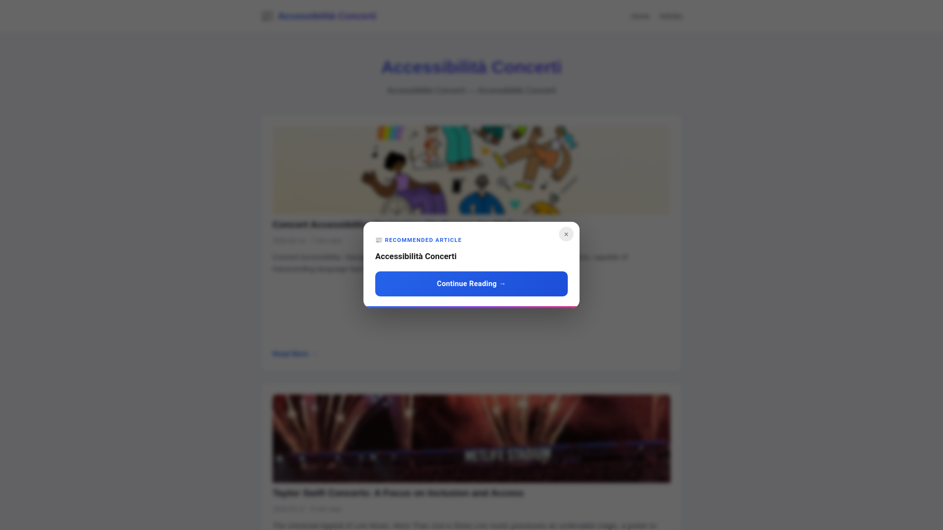 website screenshot of https://accessibilita-concerti.pages.dev/