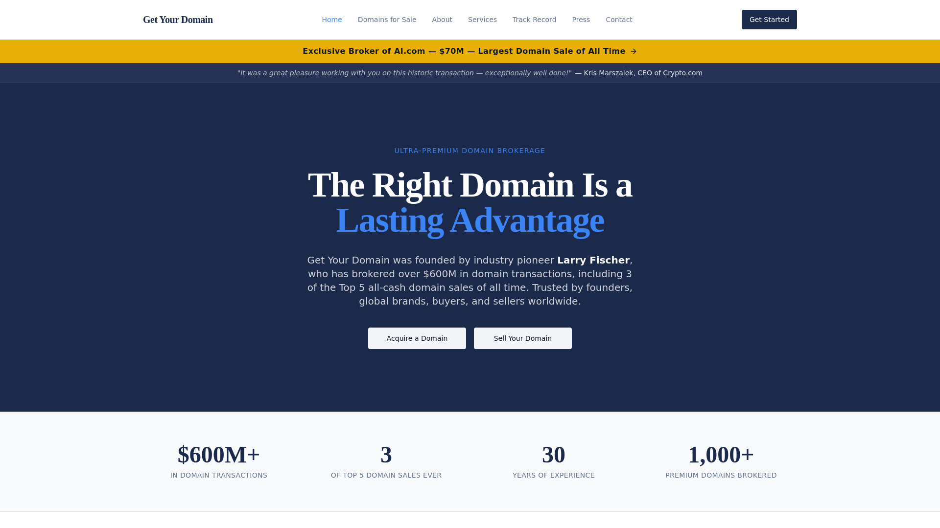 website screenshot of https://gydbrokers.com/