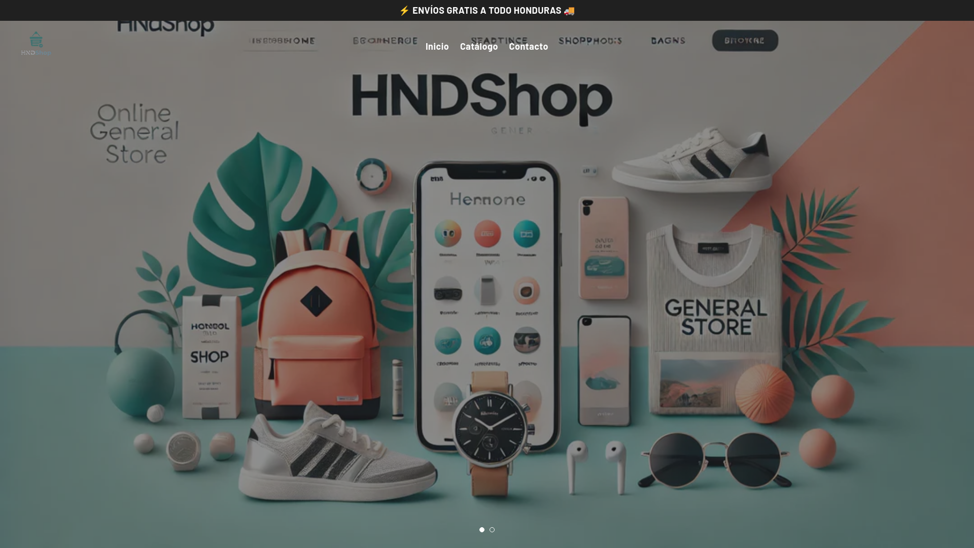 website screenshot of https://hndshop.store/