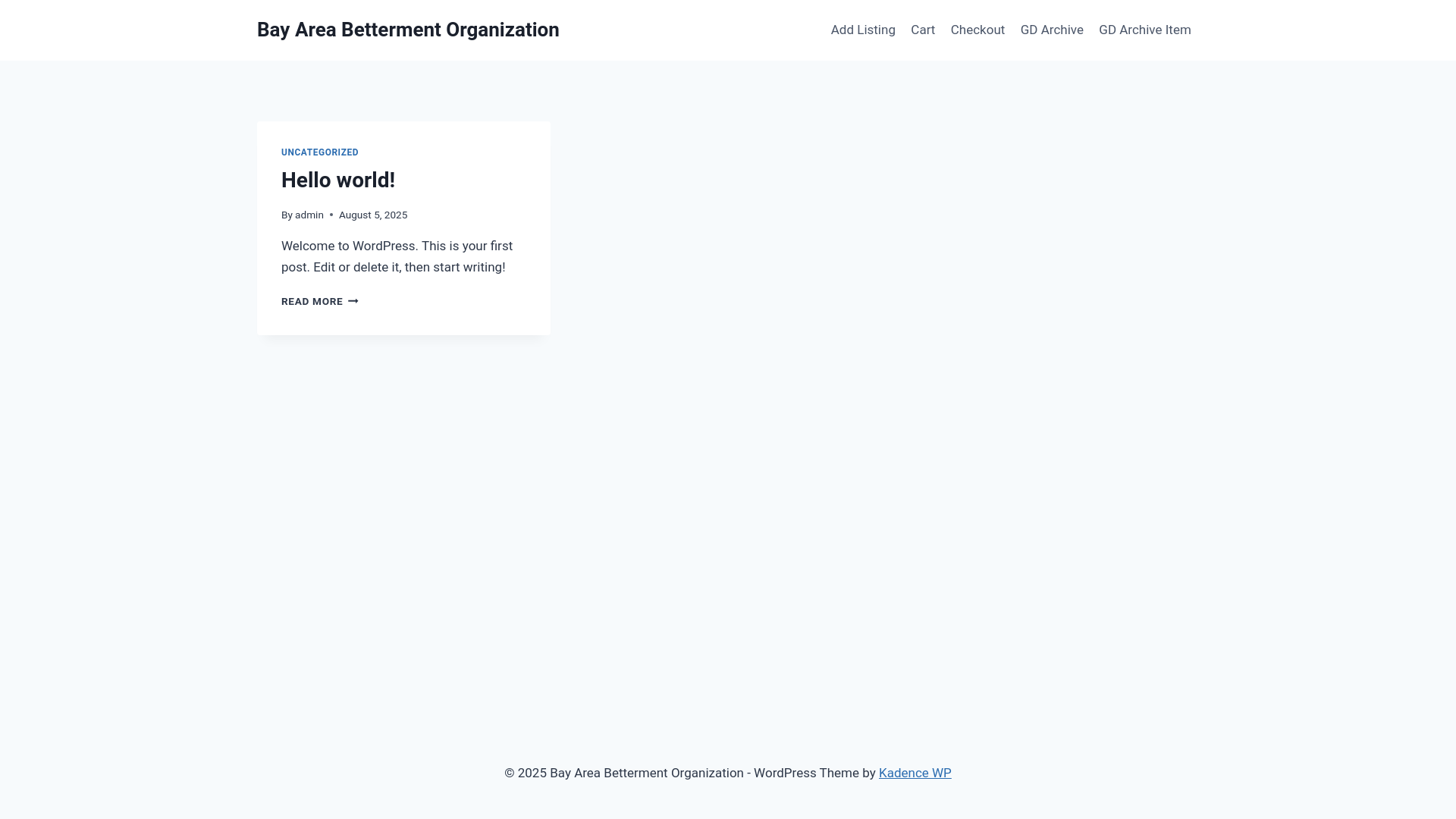 website screenshot of https://bayareabetterment.org/