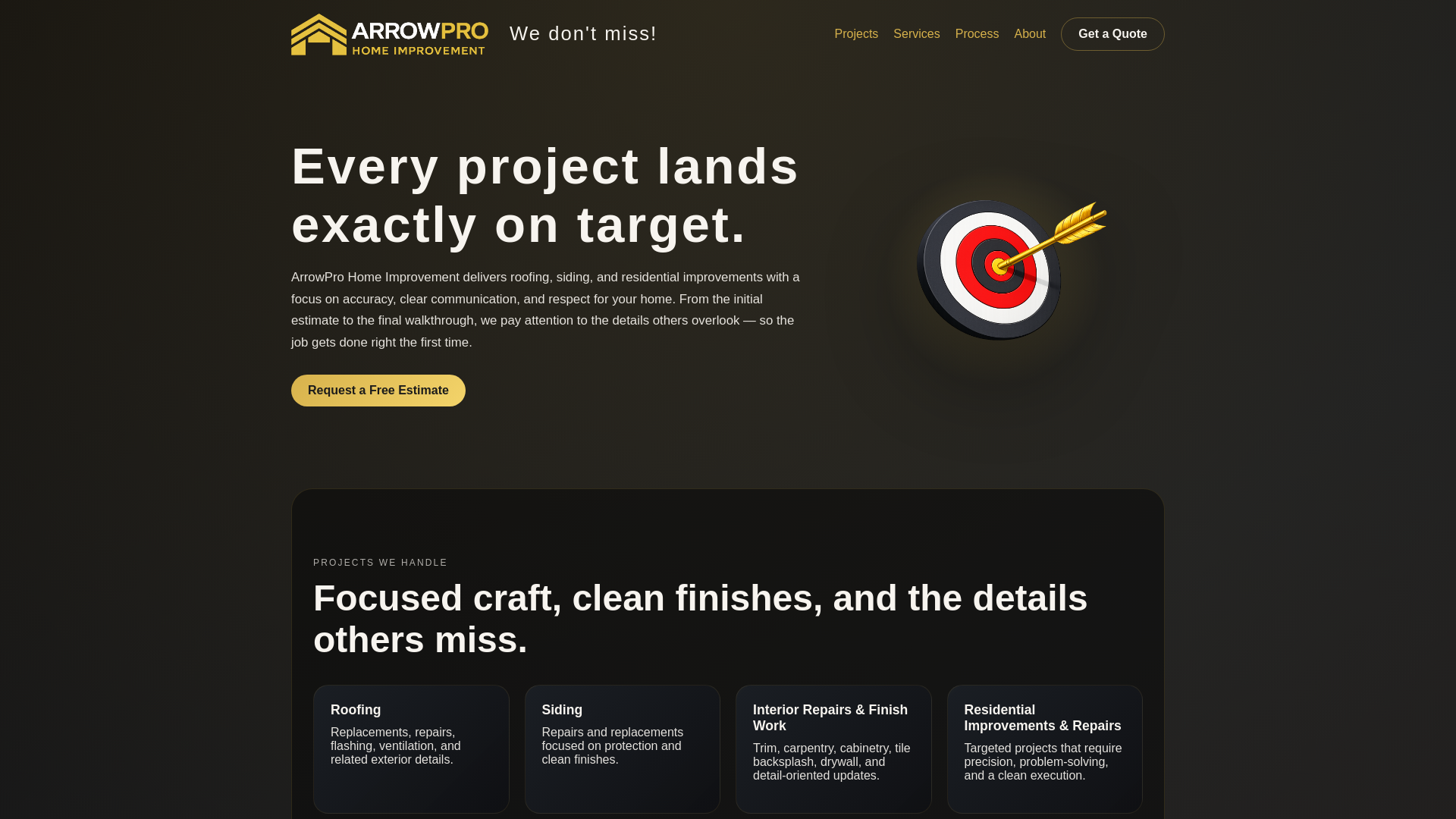 website screenshot of https://arrowprohi.pages.dev/
