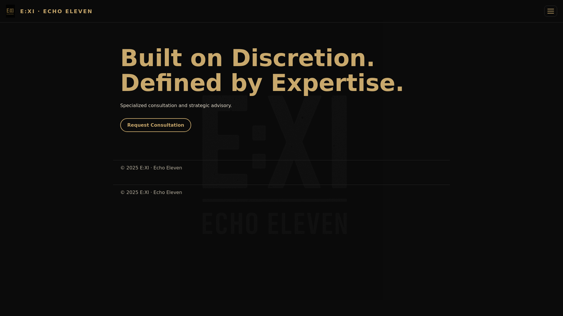 website screenshot of https://exiwebsite.pages.dev/