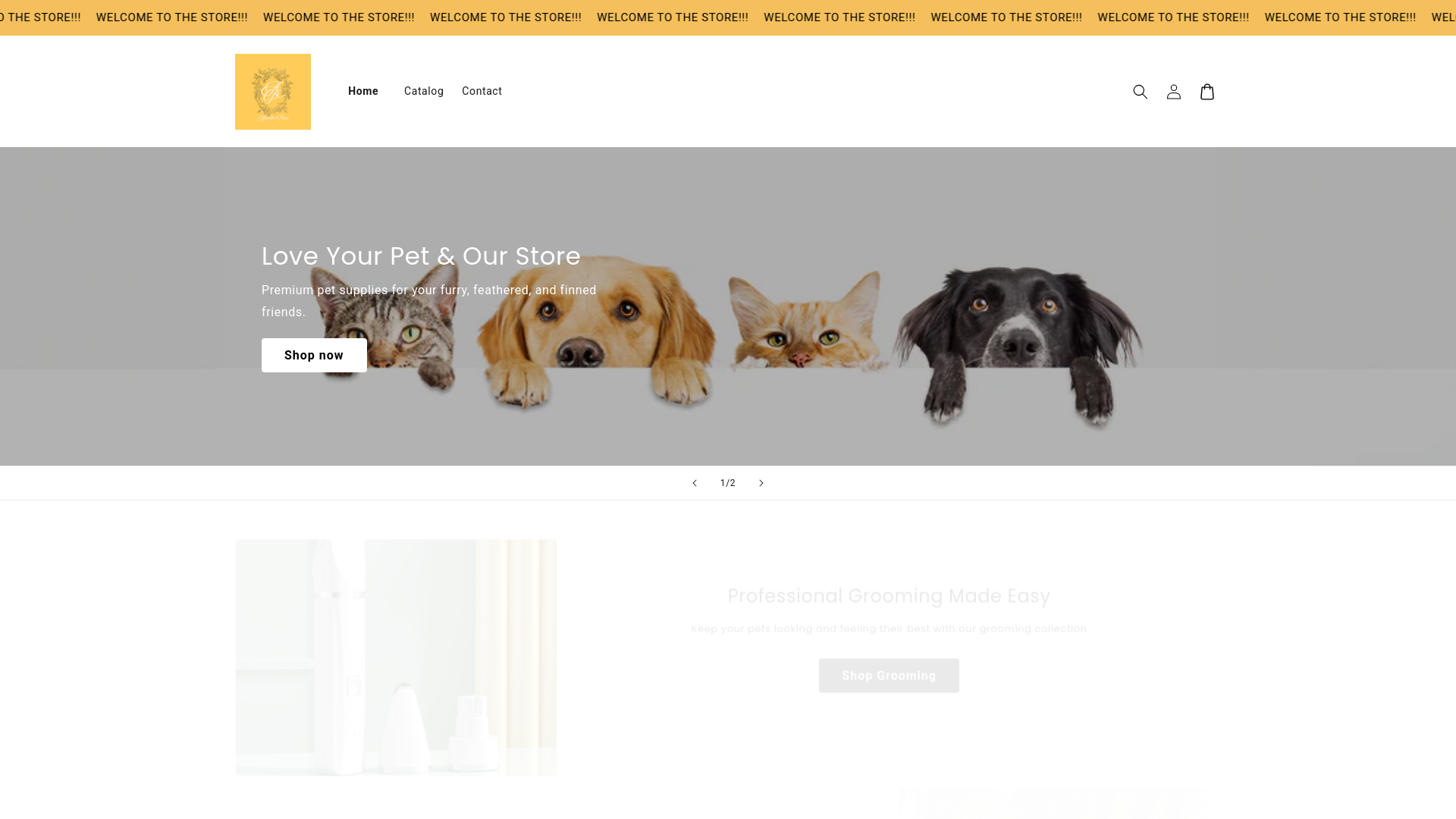 website screenshot of https://arvellopaws.com/