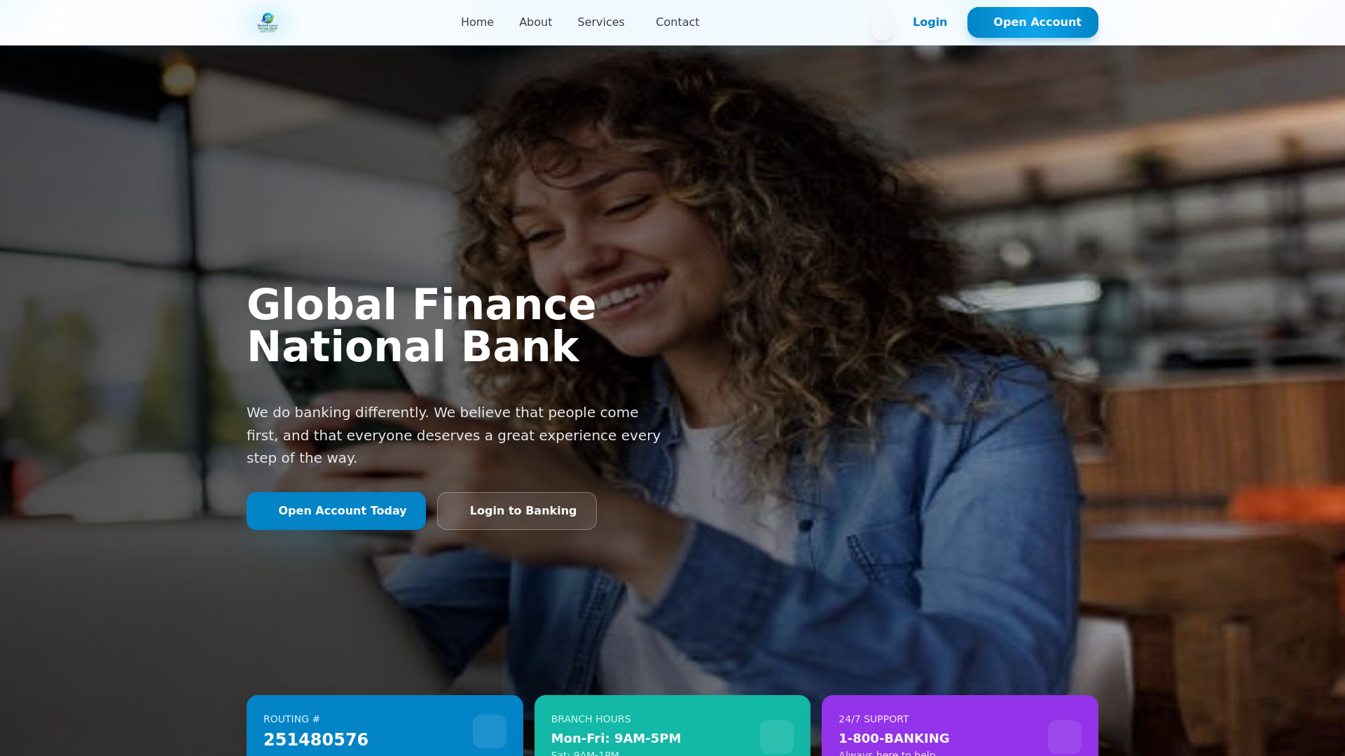 website screenshot of https://globalfinancenb.com