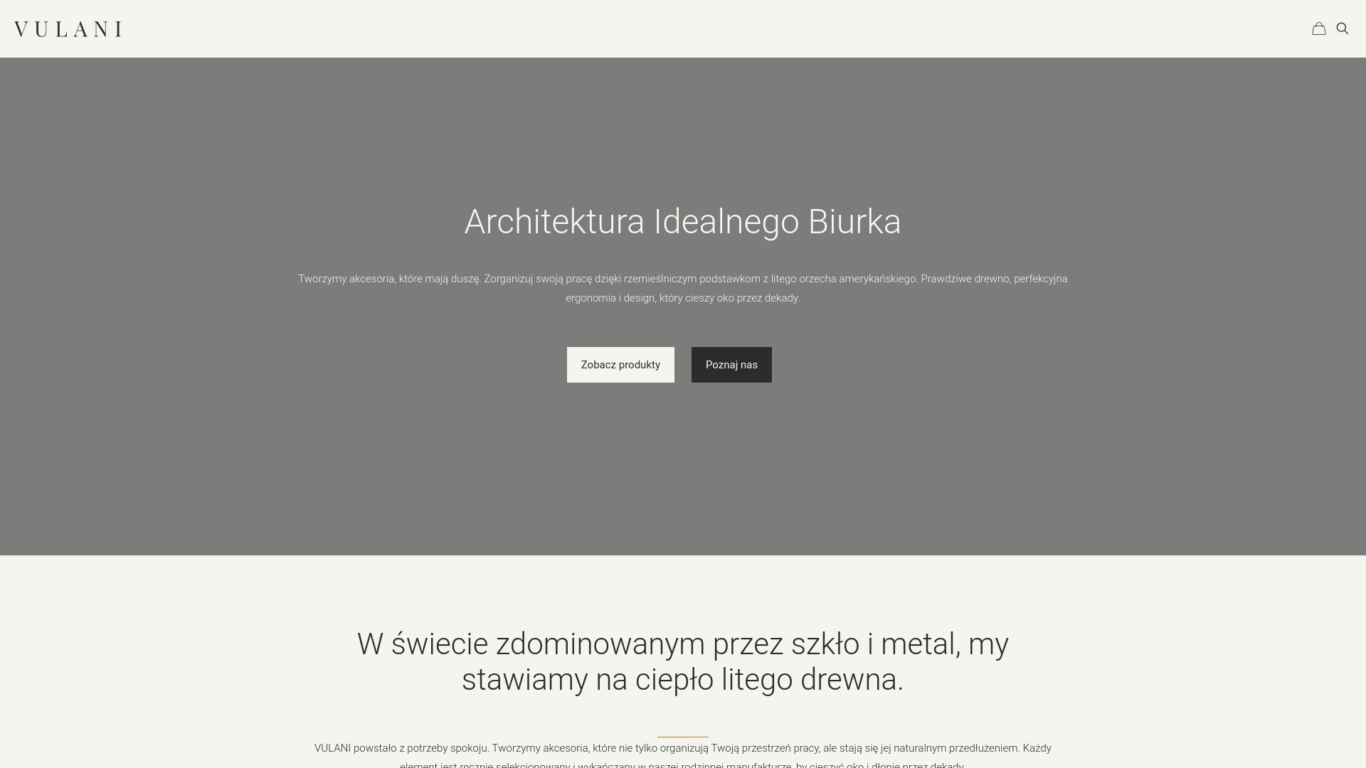 website screenshot of https://vulani.studio/