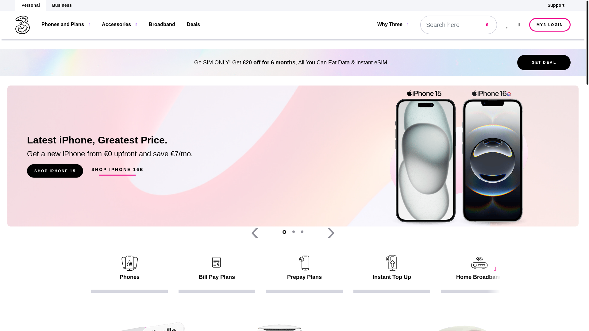 website screenshot of https://three-alertservice.com/