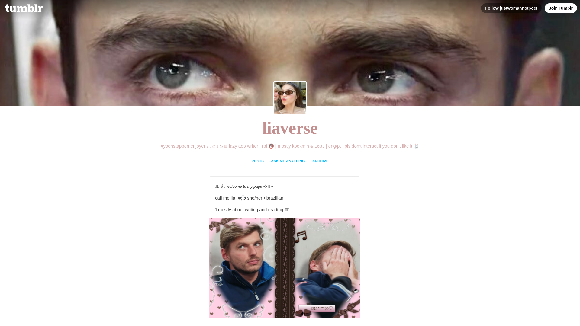 website screenshot of https://justwomannotpoet.blog/