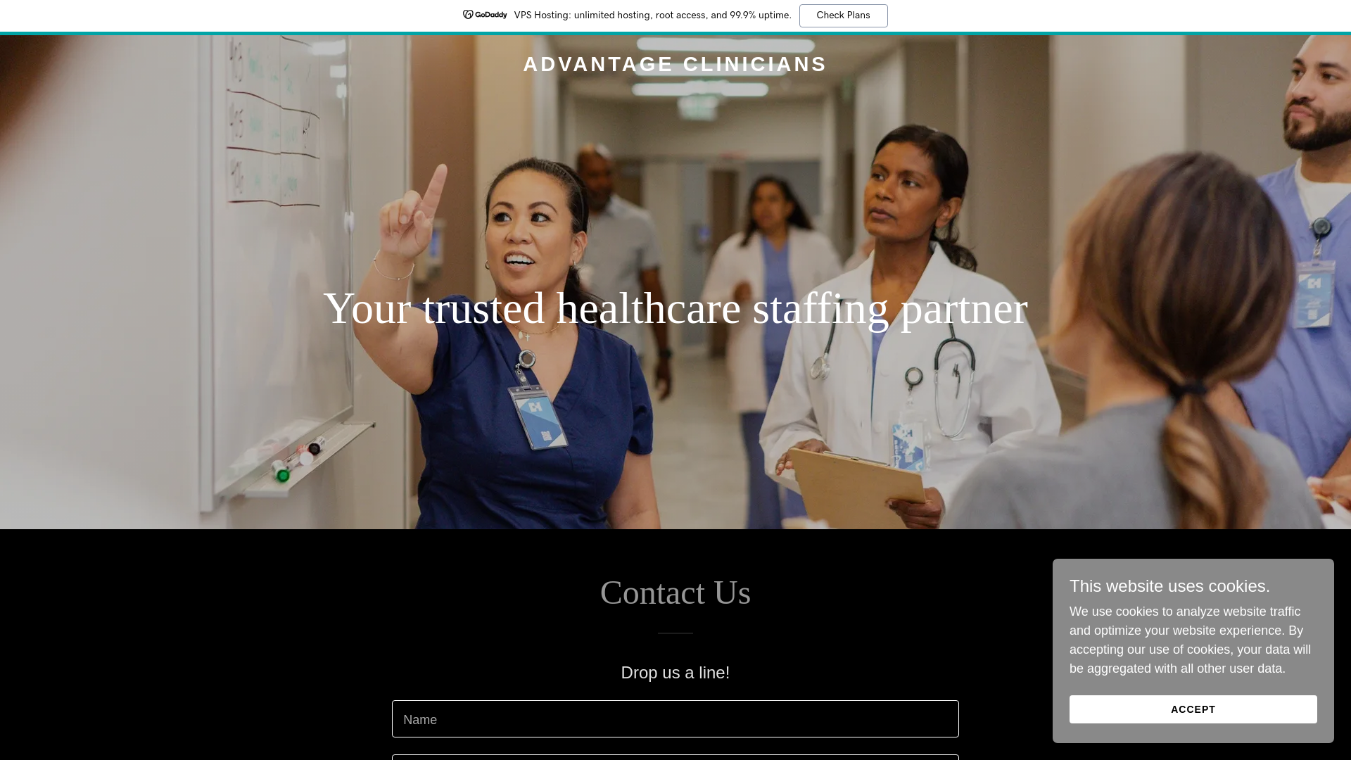 website screenshot of https://advantageclinicians.com/