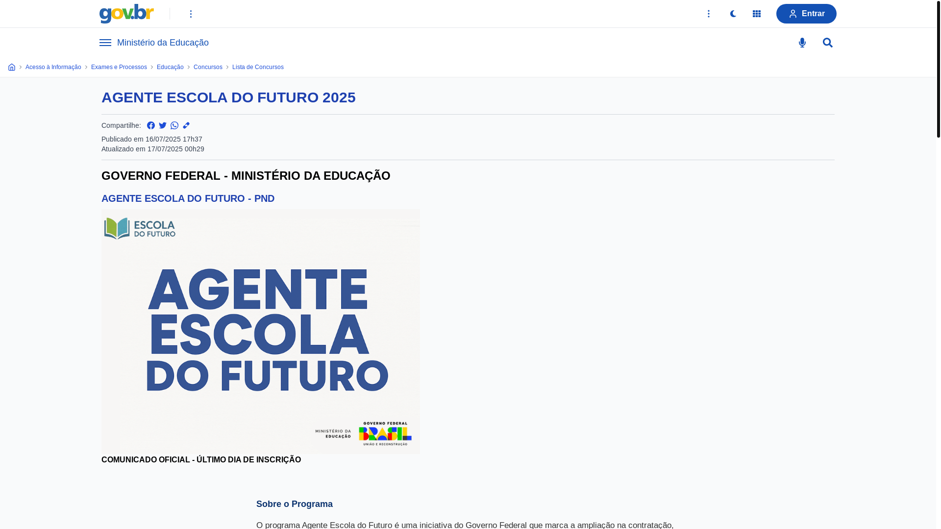 website screenshot of https://agentescoladofuturo.org/