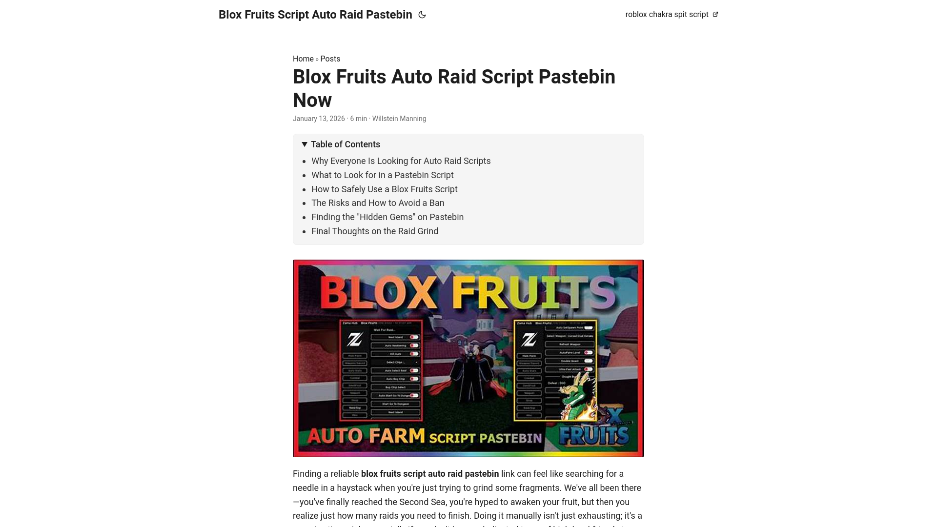 website screenshot of https://bloxfruitsscriptautoraidpastebin.pages.dev/