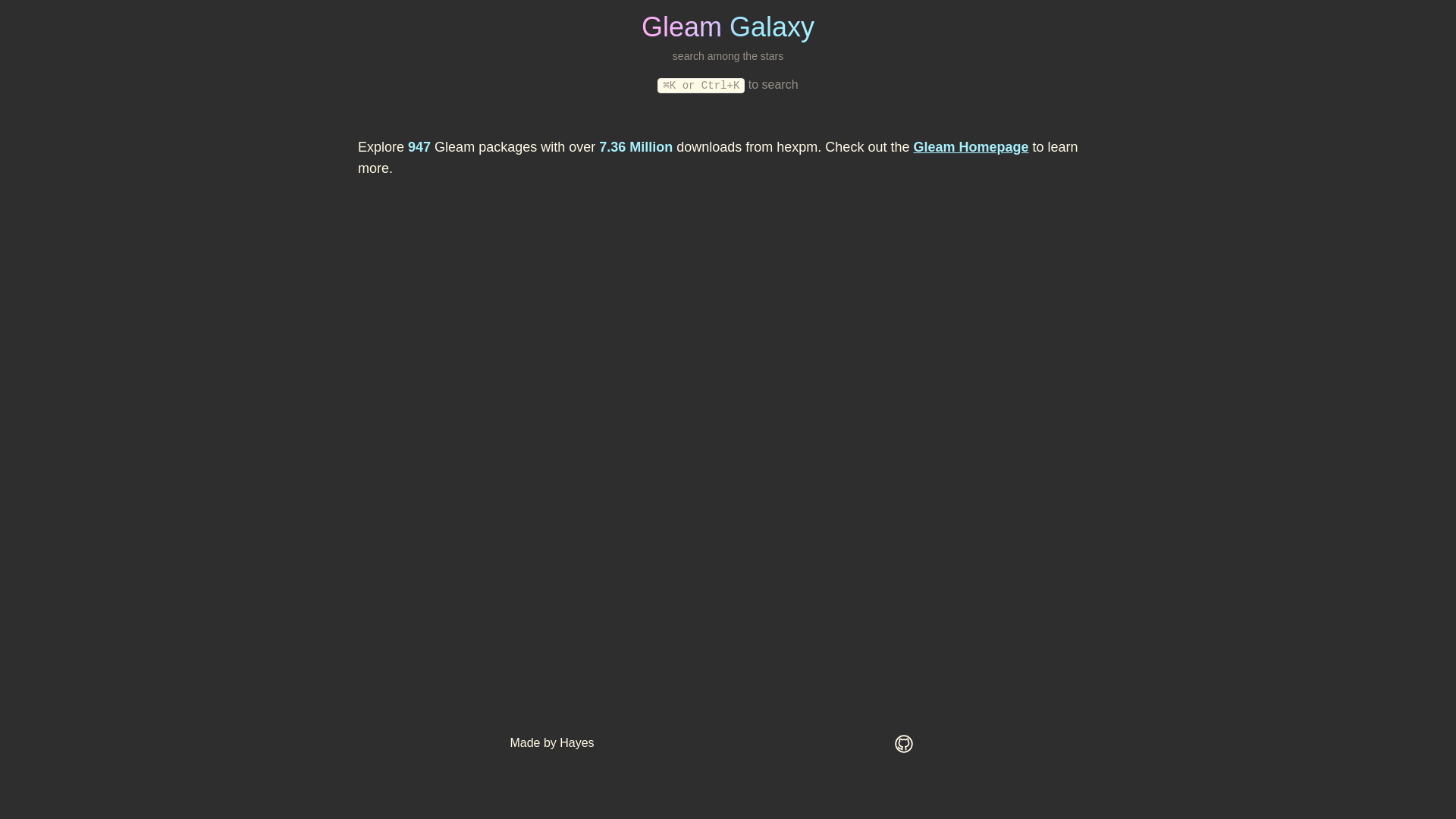 website screenshot of https://gleam-galaxy.pages.dev/