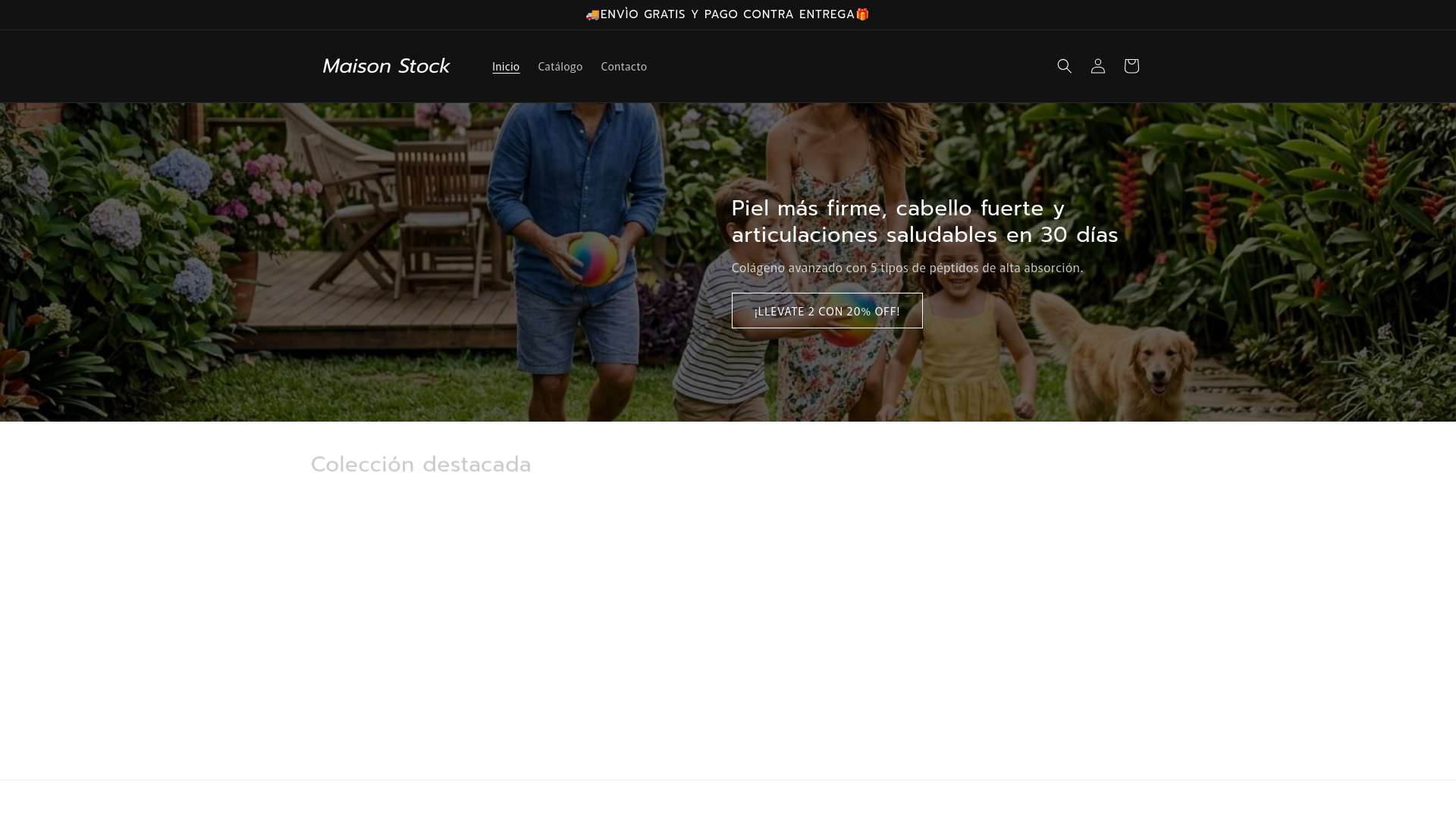 website screenshot of https://maisonstock.com/