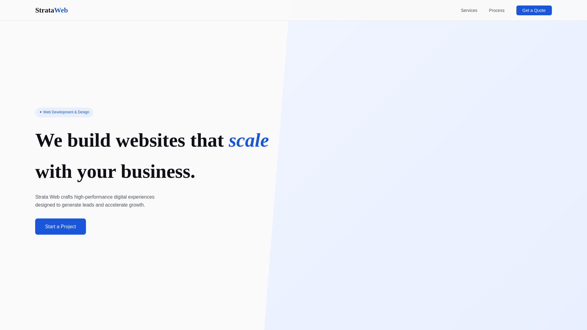 website screenshot of https://strataweb.dev/