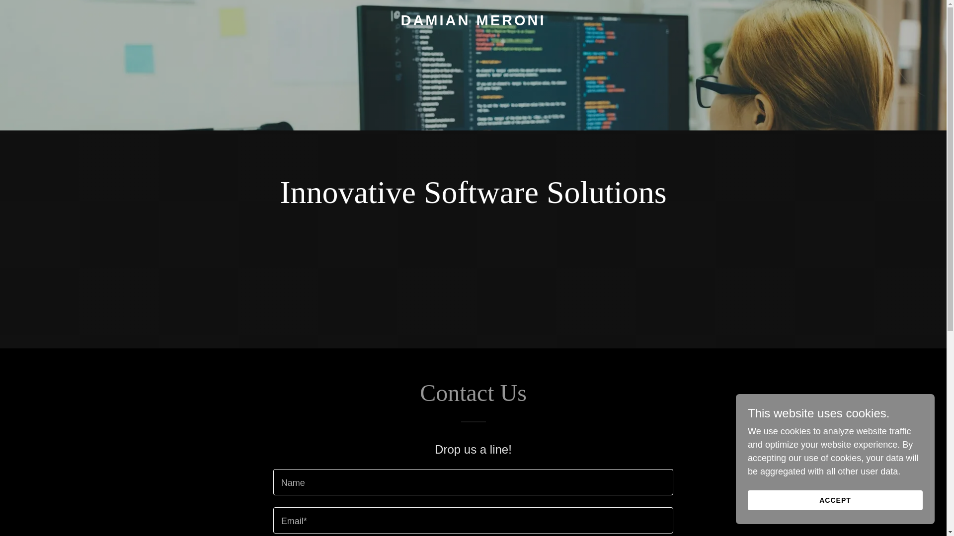 website screenshot of https://damianmeroni.dev/