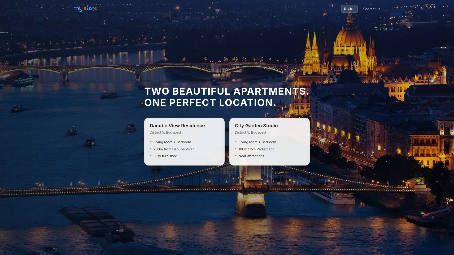 website screenshot of https://jodi-appartments-budapest.com/
