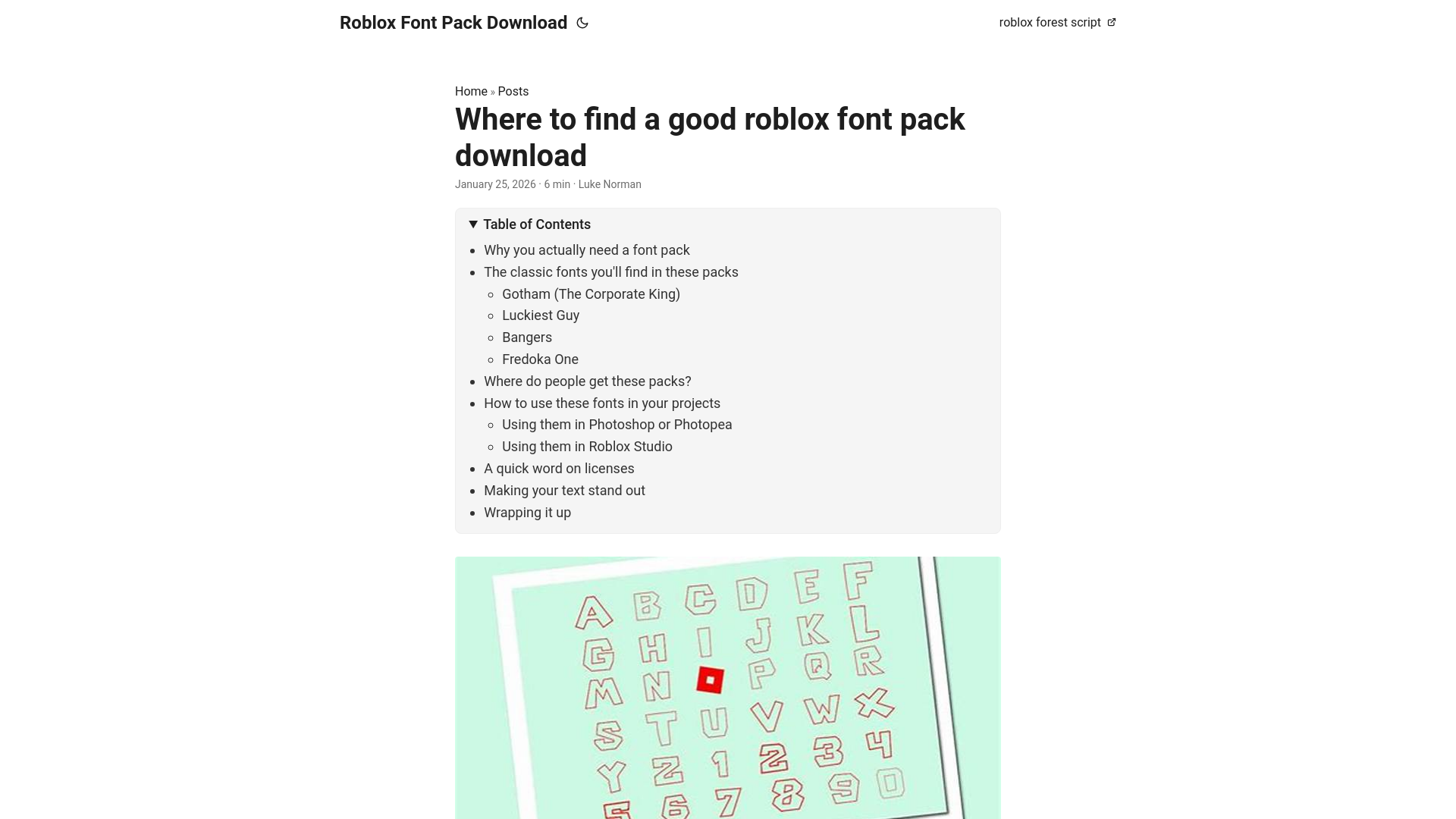 website screenshot of https://roblox-font-pack-download.pages.dev/