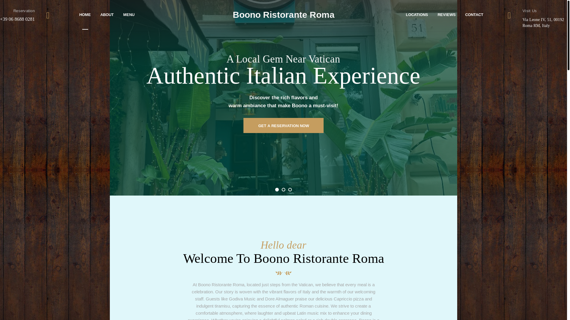 website screenshot of https://boonoristoranteroma.shop/