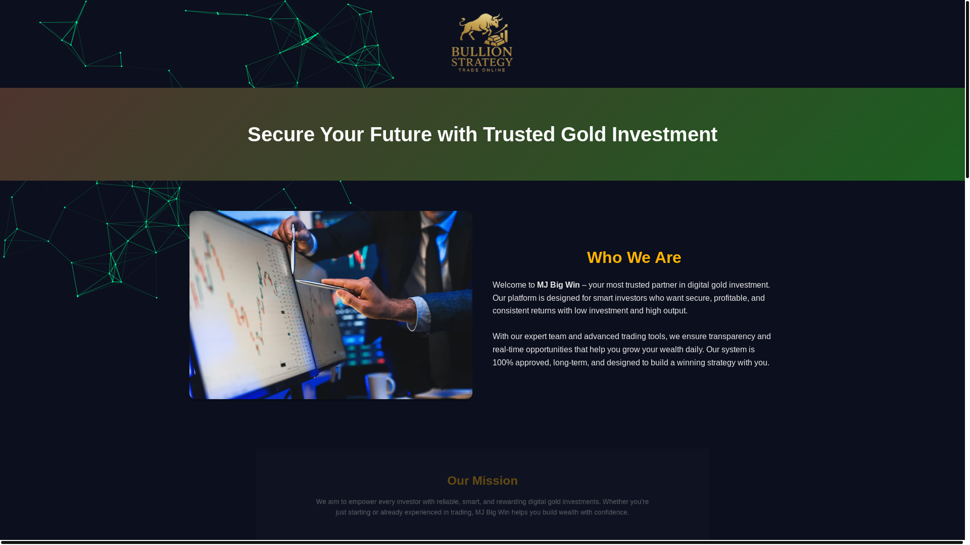 website screenshot of https://bullionstrategy.online/