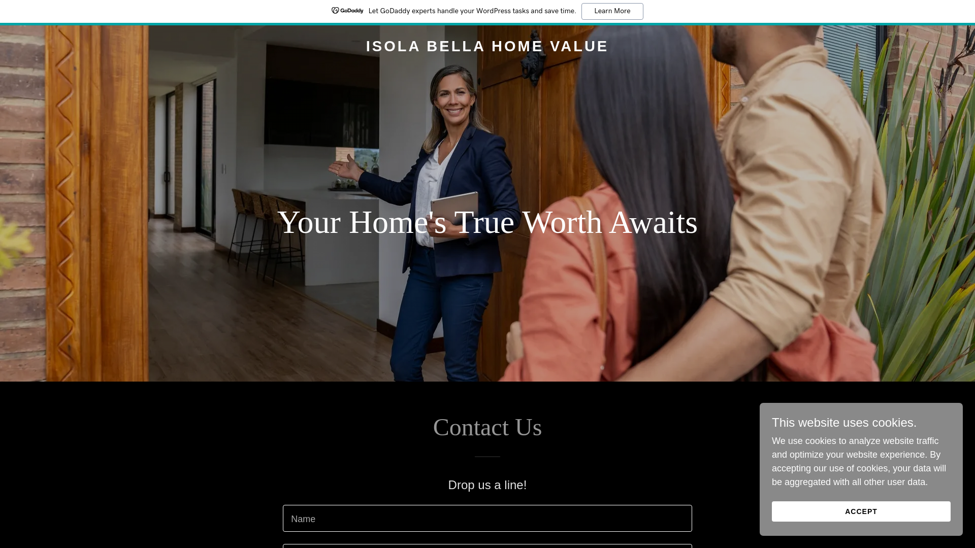 website screenshot of https://isolabellahomevalue.com/