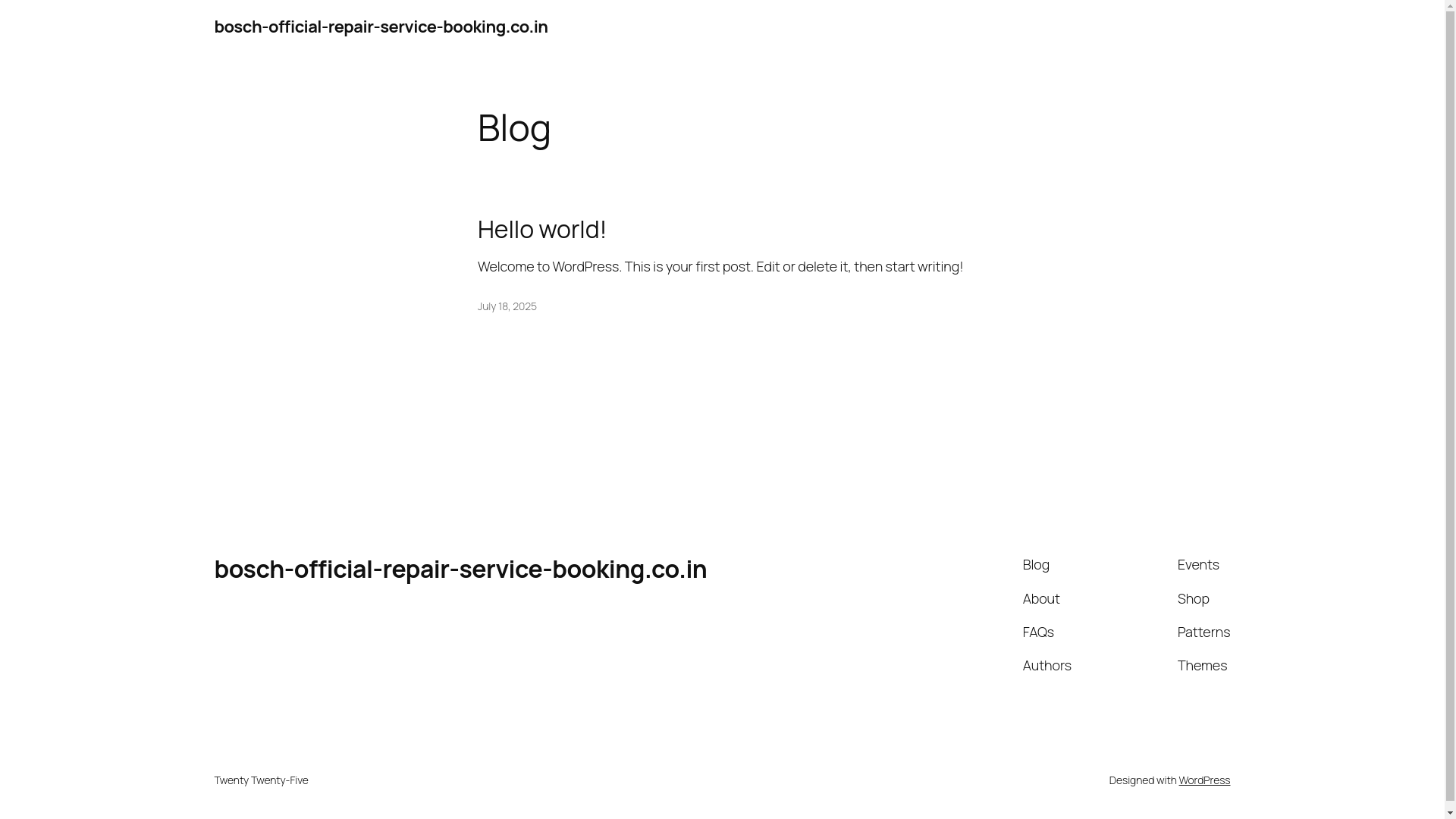 website screenshot of https://bosch-official-repair-service-booking.co.in/