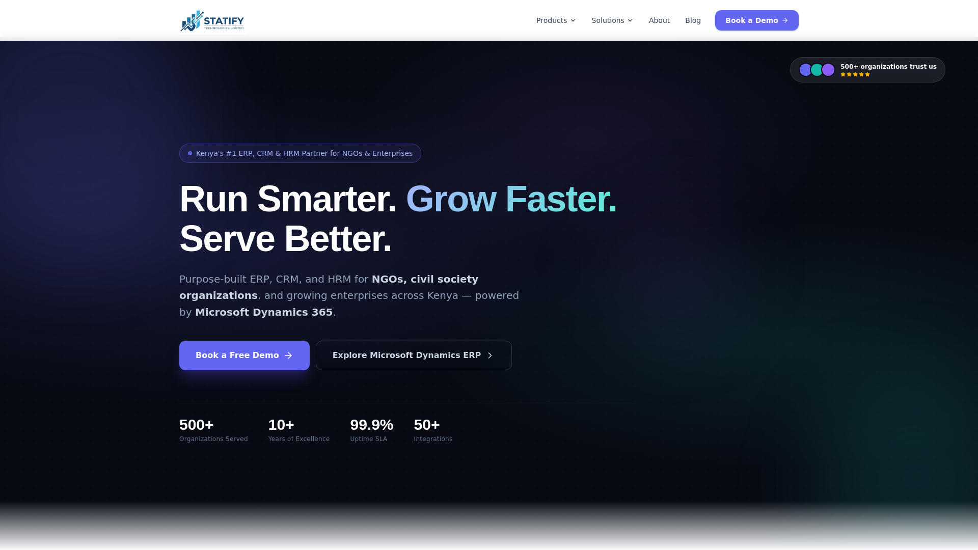website screenshot of https://statifyltd.com